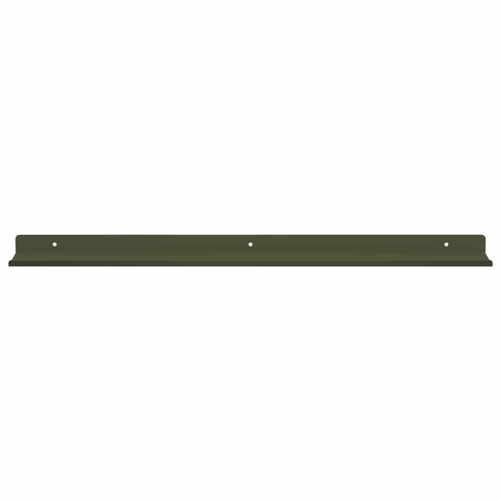 Lebdeća polica 2 pcs Maslinasto zelena 60 x 8,5 x 2,5 cm Čelik