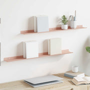 Lebdeća polica Zidna montaža 2 pcs Ružičasta 80 x 9 x 2,5 cm