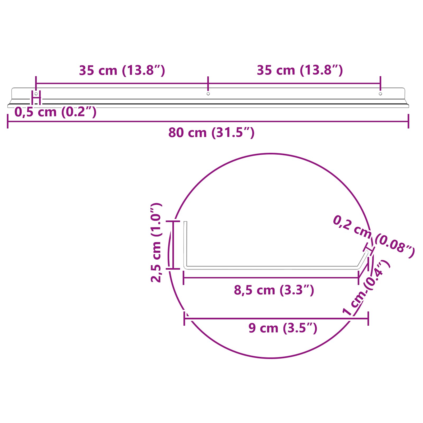 Lebdeća polica 4 pcs Maslinasto zelena 80 x 9 x 2,5 cm Čelik