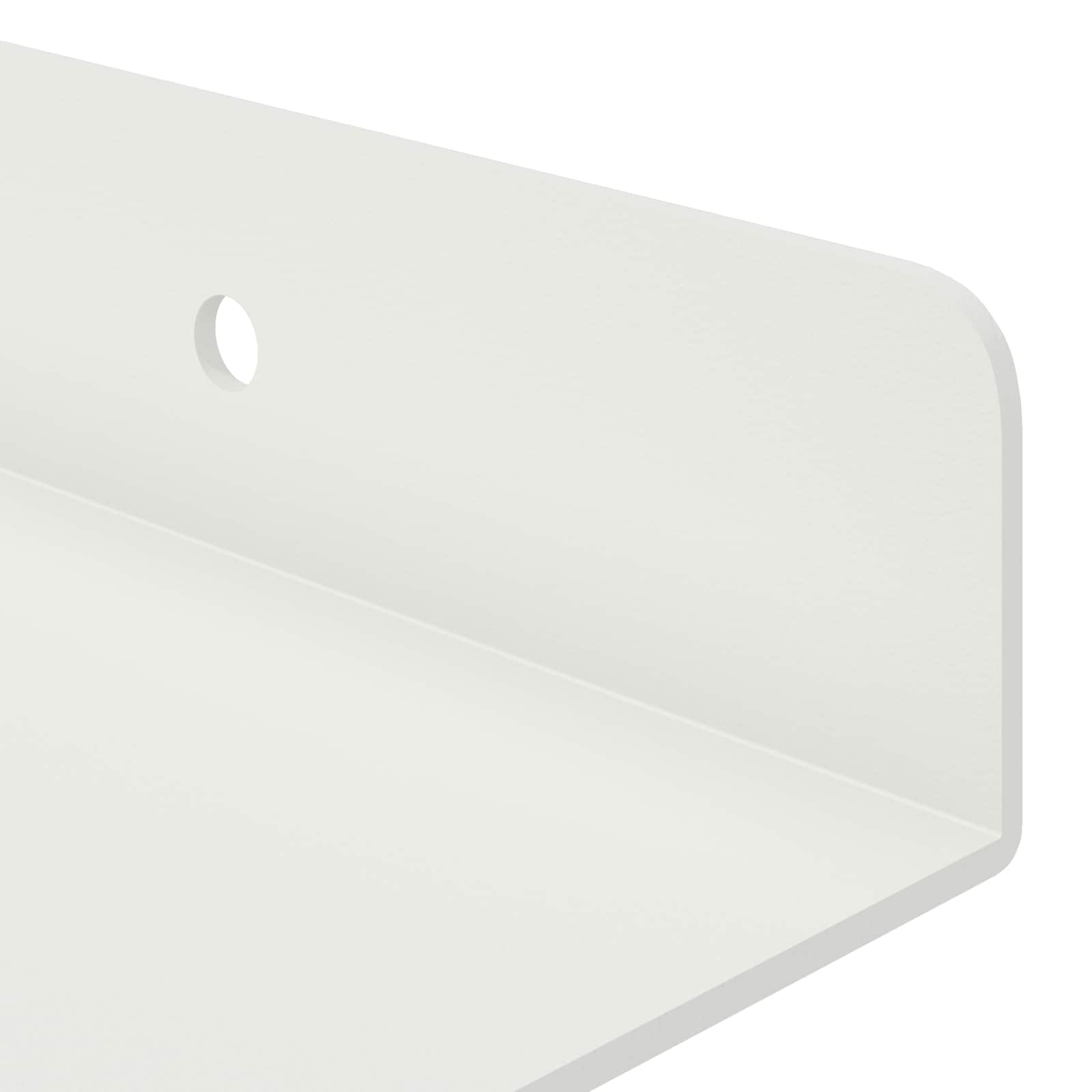 Lebdeća polica Zidne 4 pcs Bijeli 80 x 9 x 2,5 cm Čelik