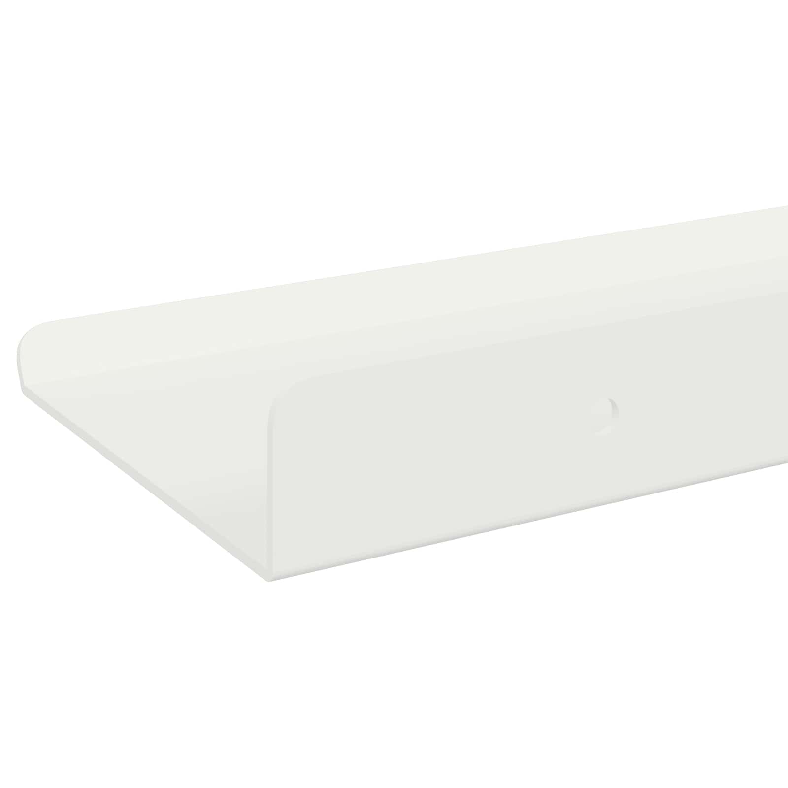 Lebdeća polica Zidne 4 pcs Bijeli 80 x 9 x 2,5 cm Čelik