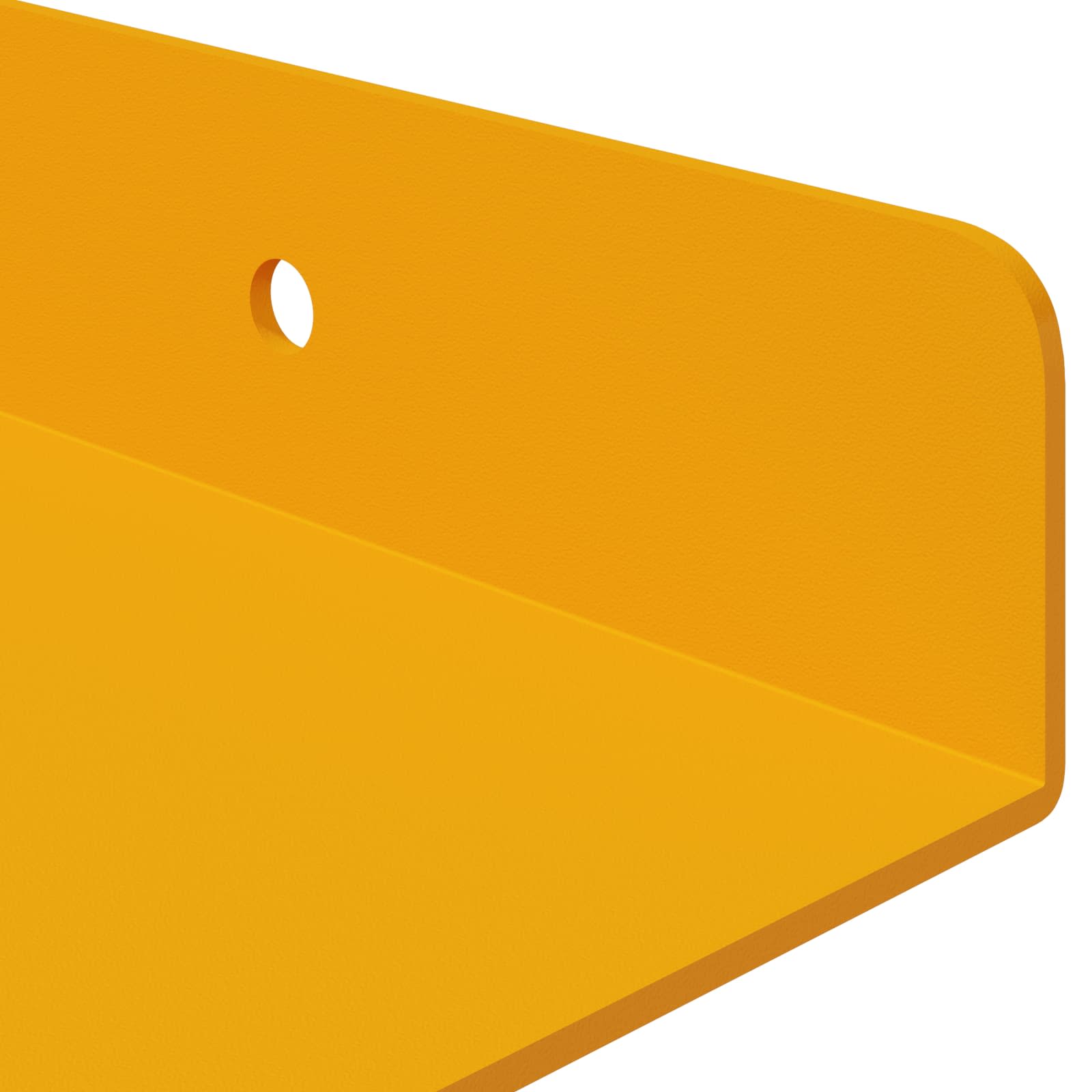 Lebdeća polica Zidne 2 pcs Žuta 40 x 18 x 2,5 cm Čelik