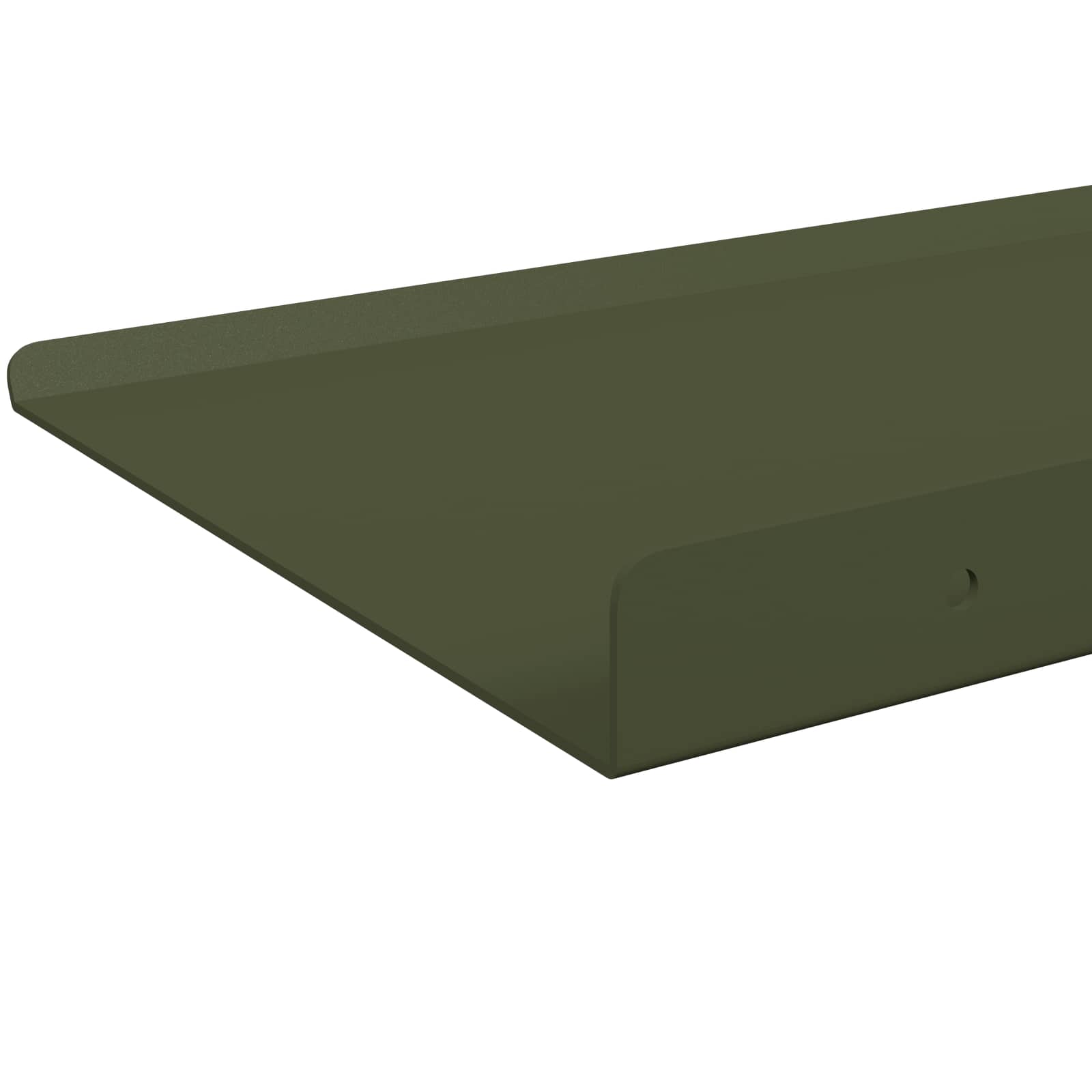 Lebdeća polica 2 pcs Maslinasto zelena 40 x 18 x 2,5 cm Čelik