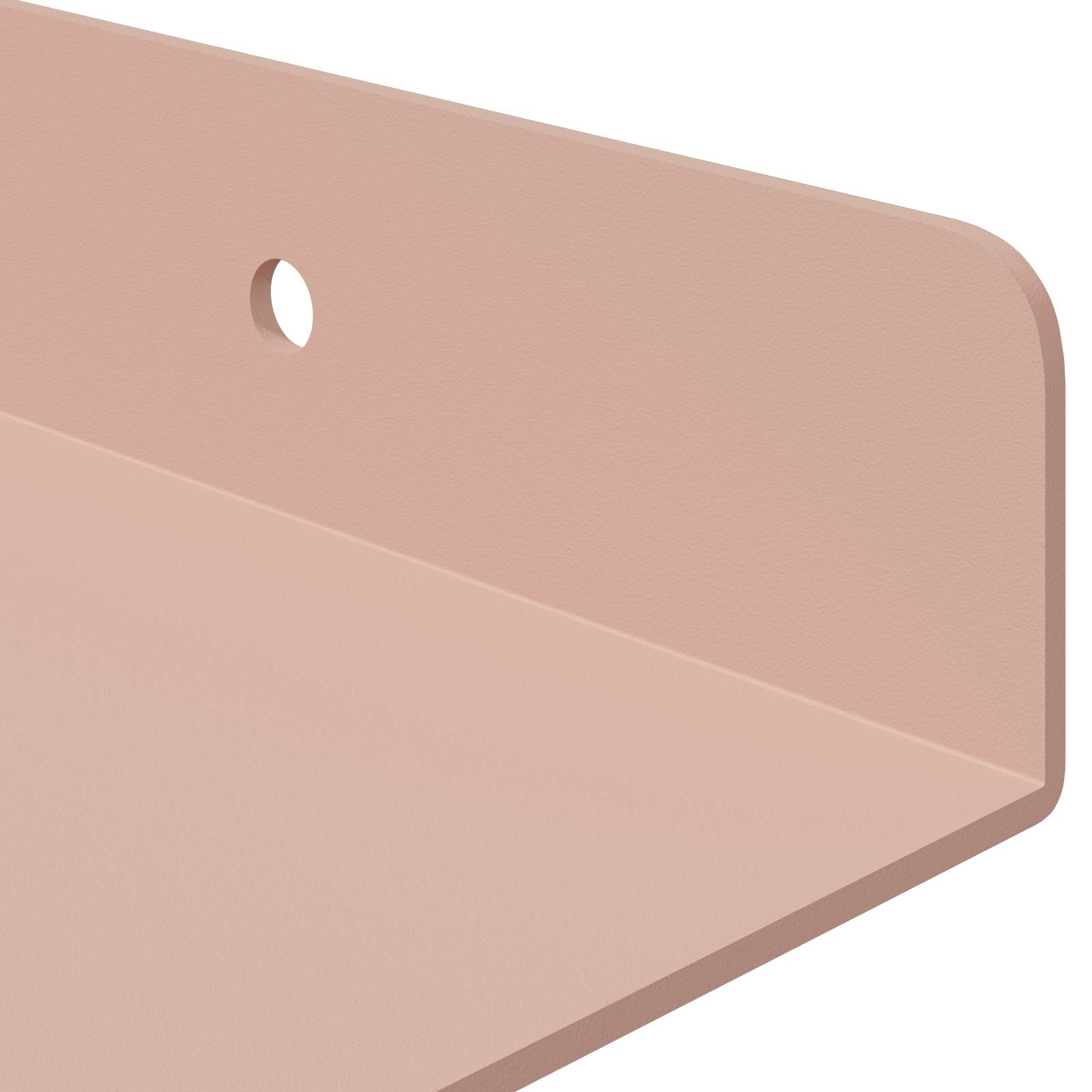 Lebdeća polica Zidne 4 pcs Ružičasta 60 x 18 x 2,5 cm Čelik