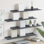 Lebdeća polica Zidne 4 pcs Antracit 80 x 18 x 2,5 cm Čelik