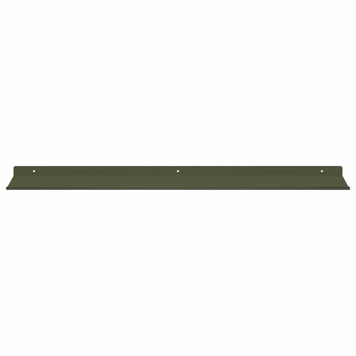 Lebdeća polica 2 pcs Maslinasto zelena 80 x 18 x 2,5 cm Čelik