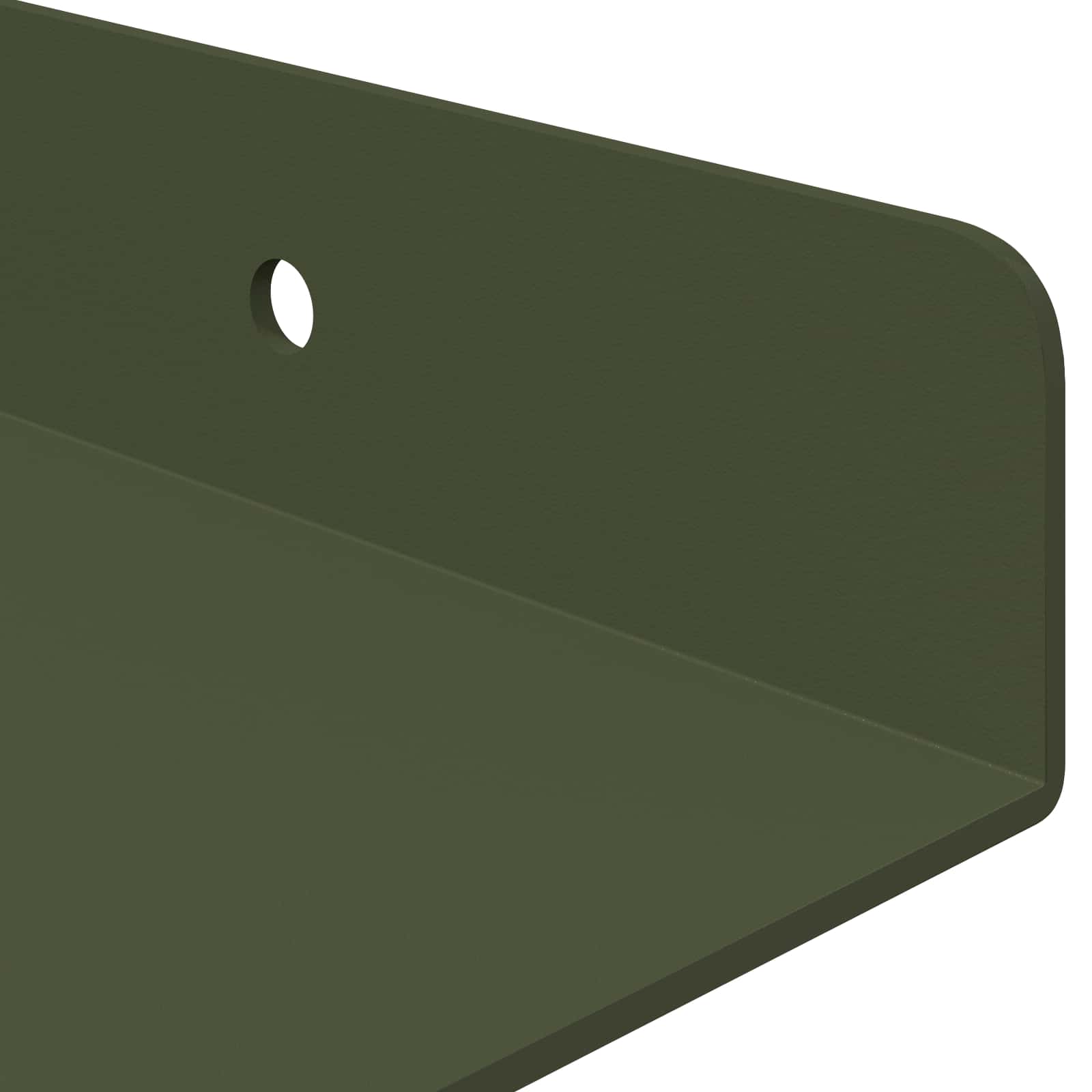 Lebdeća polica 4 pcs Maslinasto zelena 80 x 18 x 2,5 cm Čelik