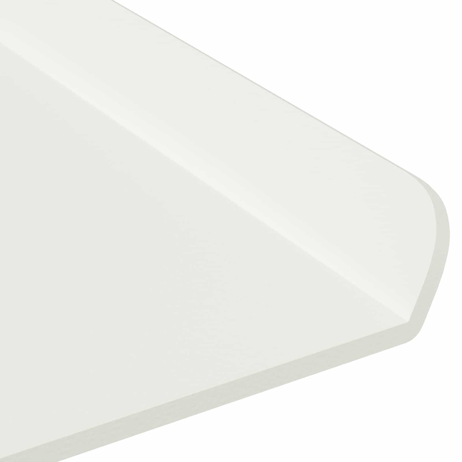 Lebdeća polica Zidne 2 pcs Bijeli 100 x 18 x 2,5 cm Čelik