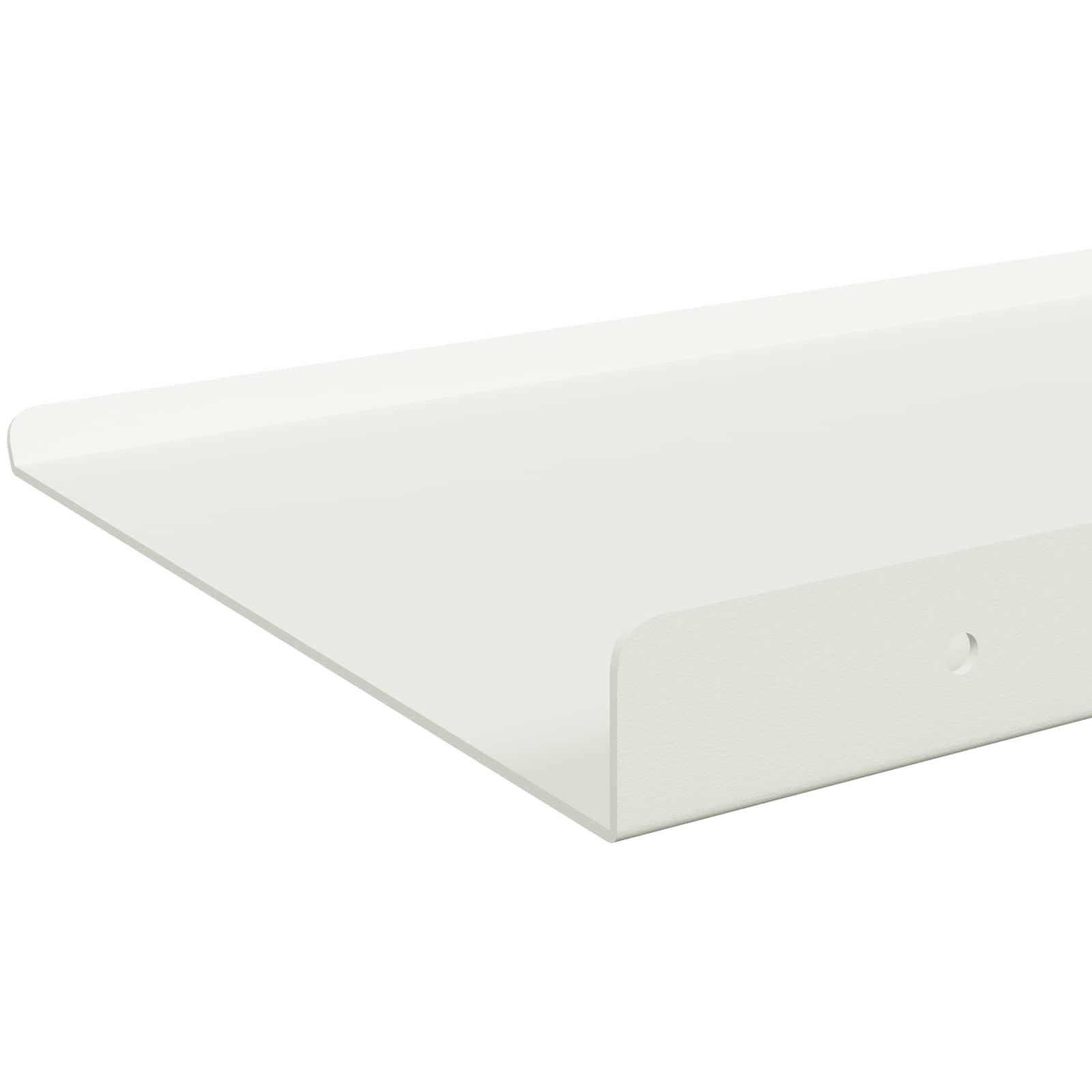 Lebdeća polica Zidne 2 pcs Bijeli 100 x 18 x 2,5 cm Čelik