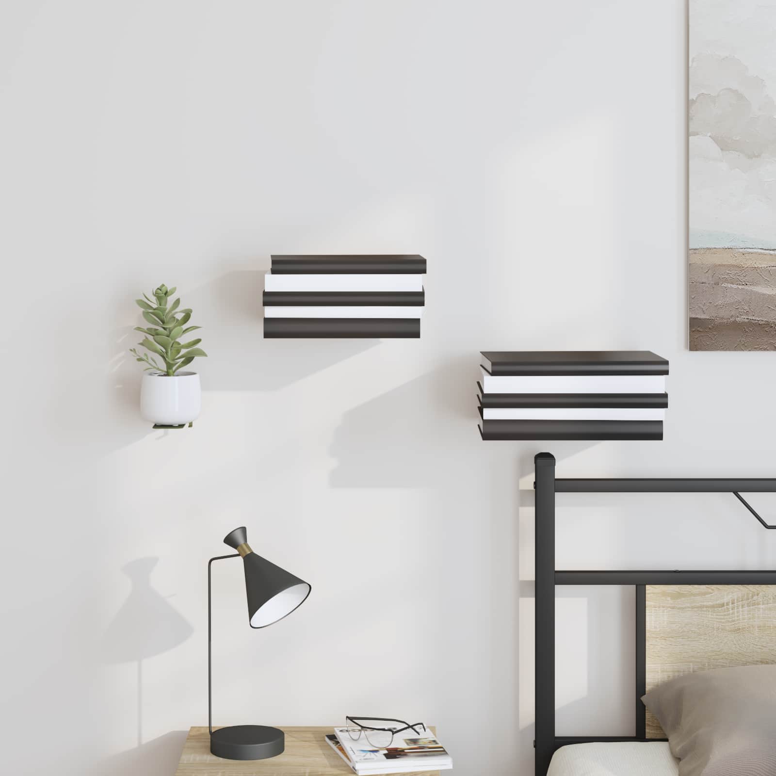 Lebdeća polica Zidne 4 pcs Maslinasto zelena 6 x 10,8 x 6,6 cm