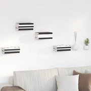 Lebdeća polica s policom Zidne 4 pcs Bijeli 6 x 10,8 x 6,6 cm
