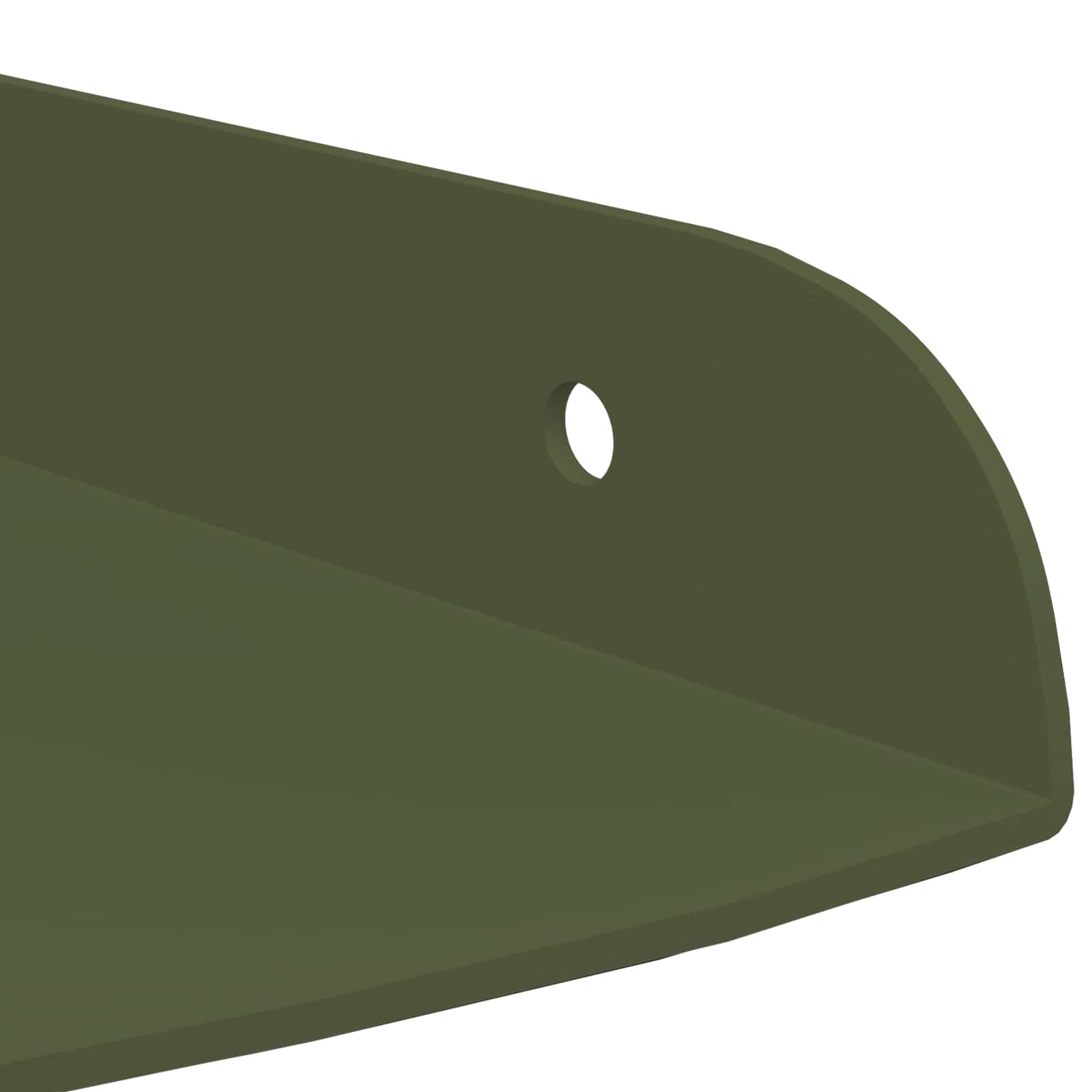 Lebdeća polica s policom 4 pcs Maslinasto zelena 18 x 18 x 2 cm