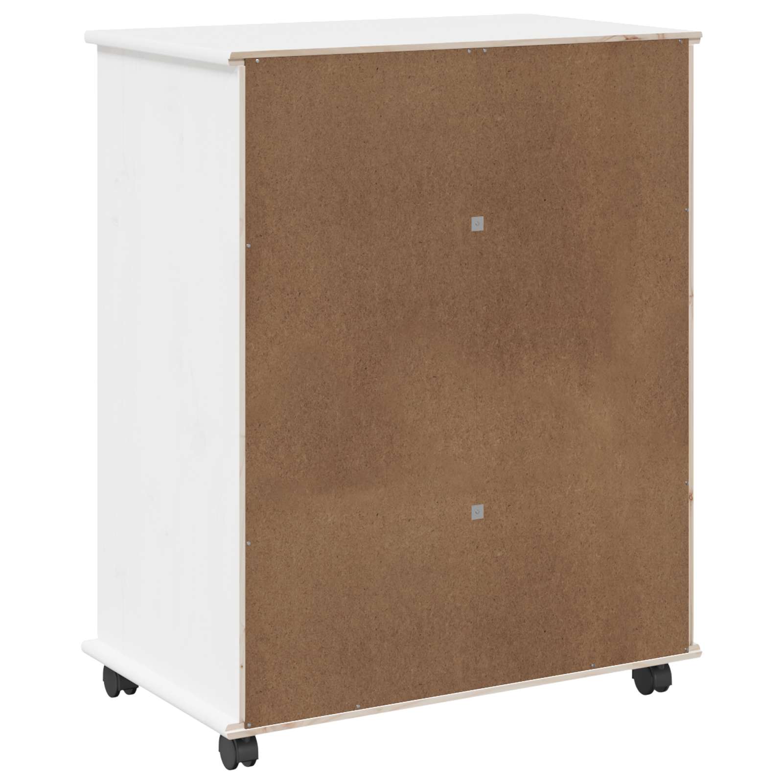 Mobilni ormar Bijelo 63,5 x 39 x 79 cm Čvrsto borovo drvo