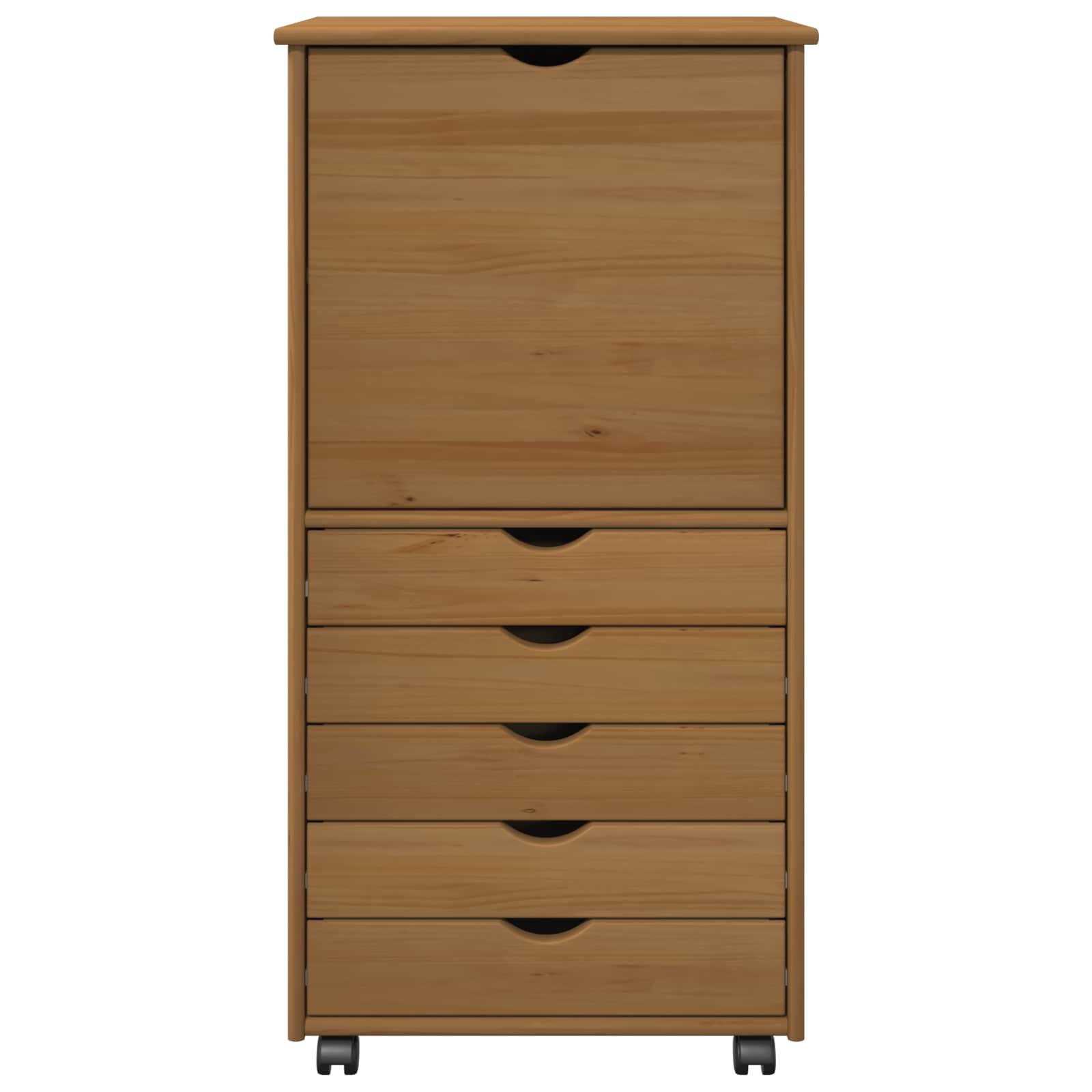 Mobilni ormar Medeno smeđa 53 x 39 x 103 cm Čvrsto borovo drvo
