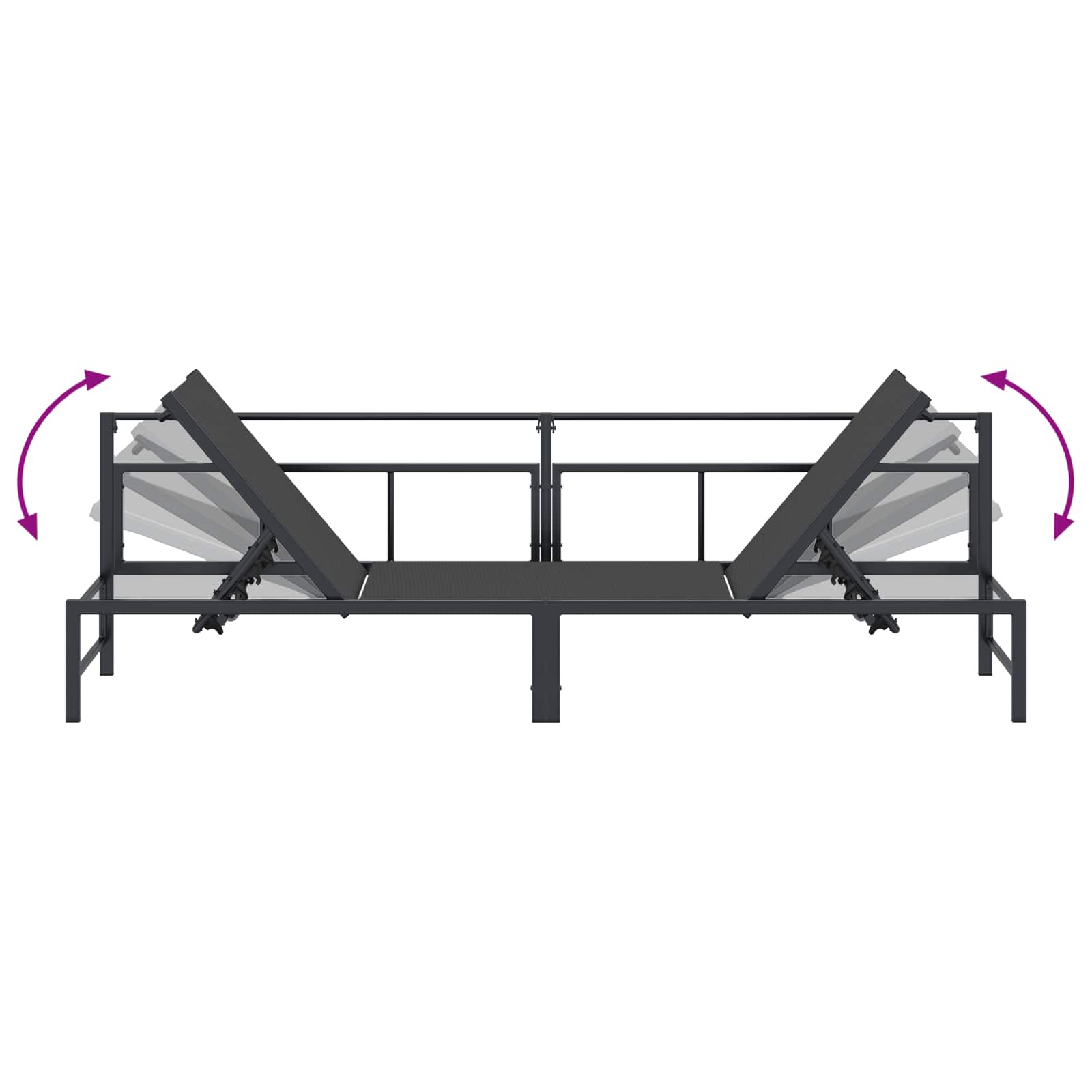 Ležaljka Crna 200 x 62 x 59,5 cm Tekstilen