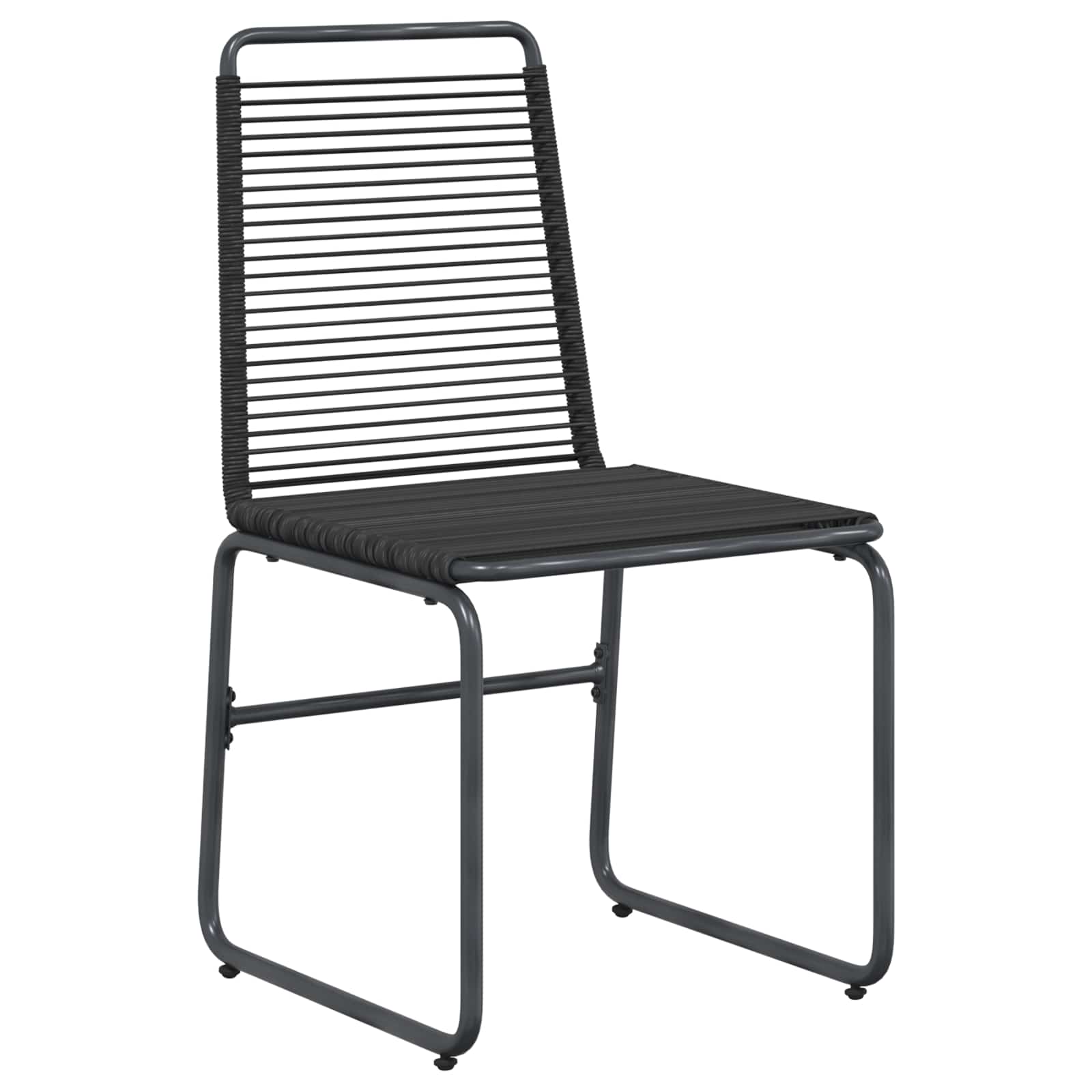 Vrtne stolice 2 pcs Crna 48 x 55 x 89,5 cm Ratan