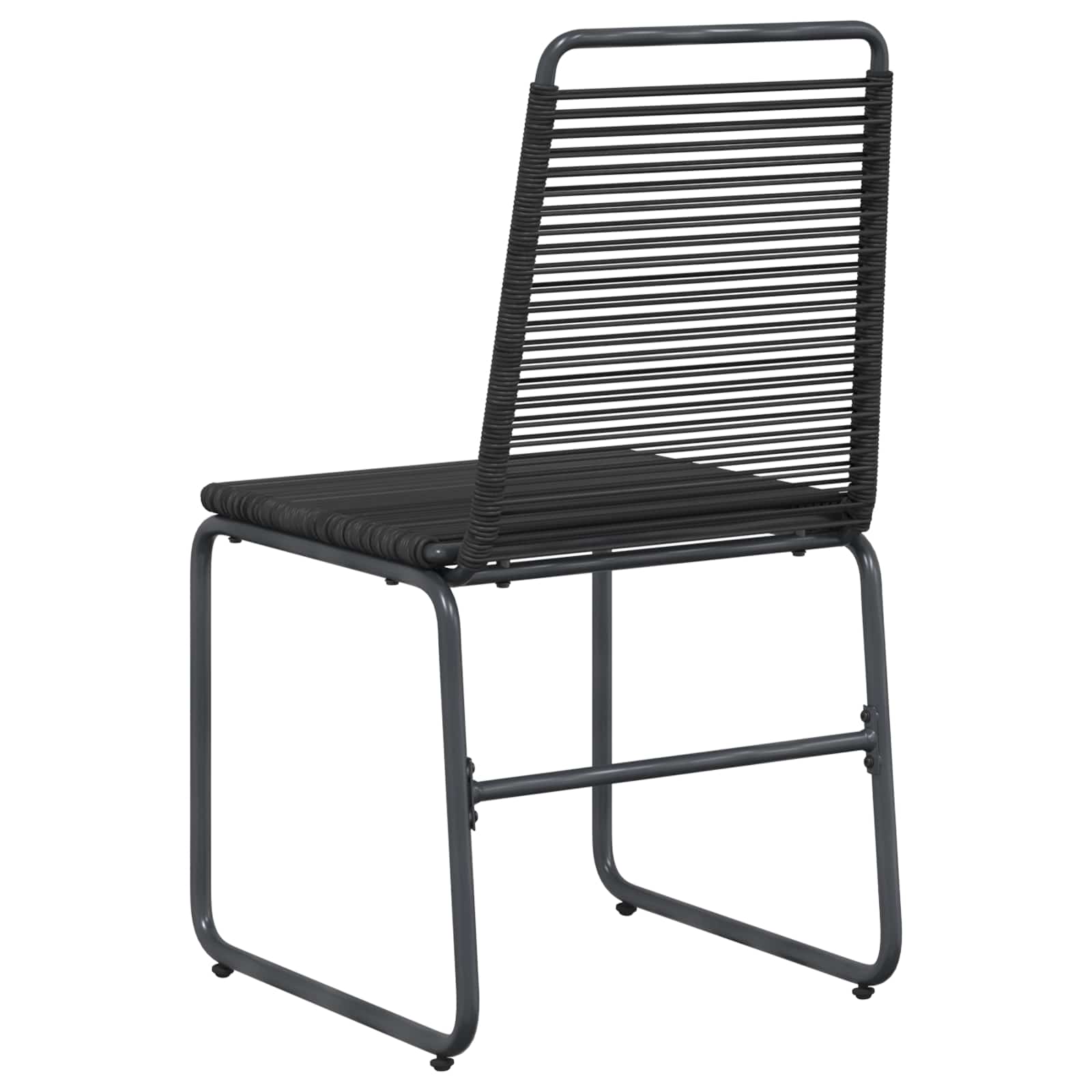 Vrtne stolice 2 pcs Crna 48 x 55 x 89,5 cm Ratan