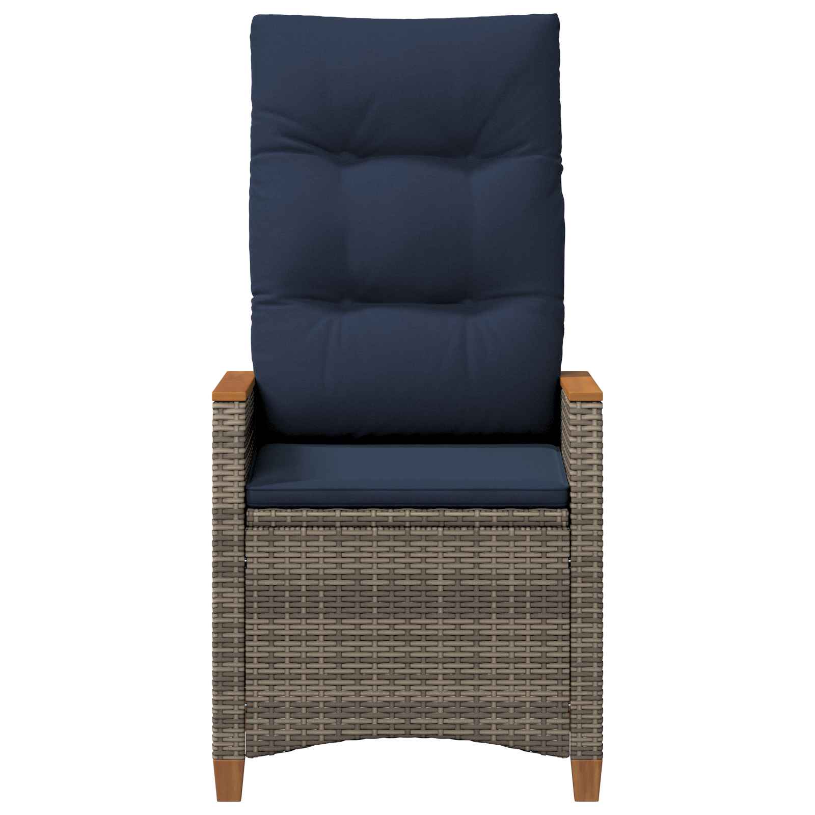 Ležaljka u vrtu 2 pcs Siva i tamnoplava 64 x 57,5 x 112 cm
