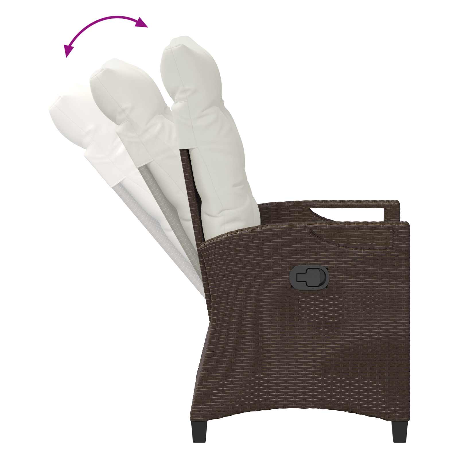 Vrtna stolica 2 pcs Smeđa i krem 56 x 60 x 112 cm