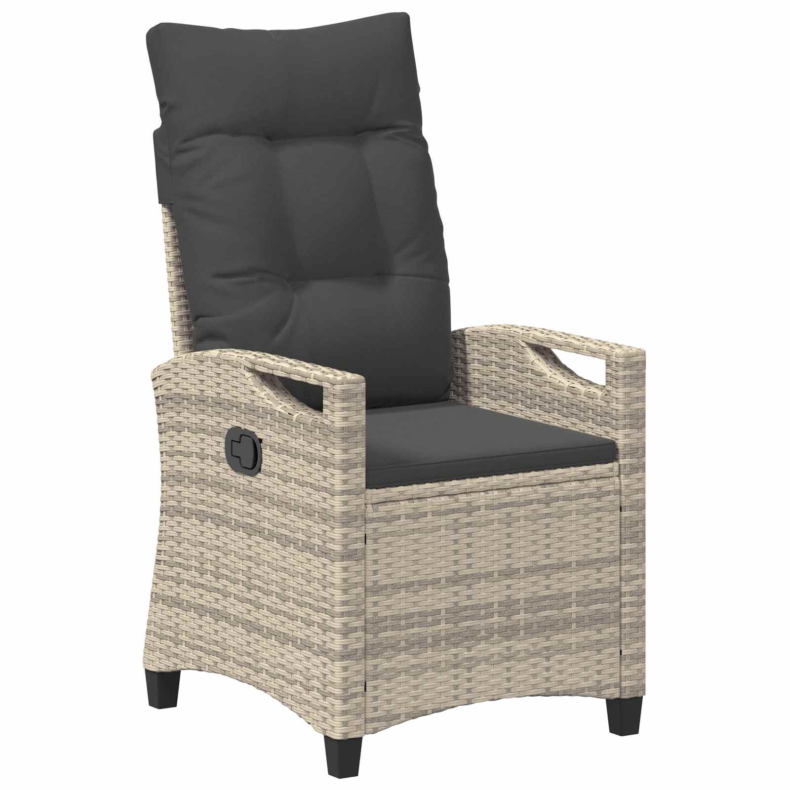 Vrtna stolica 2 pcs Svijetlo siva i tamno siva 56 x 60 x 112 cm