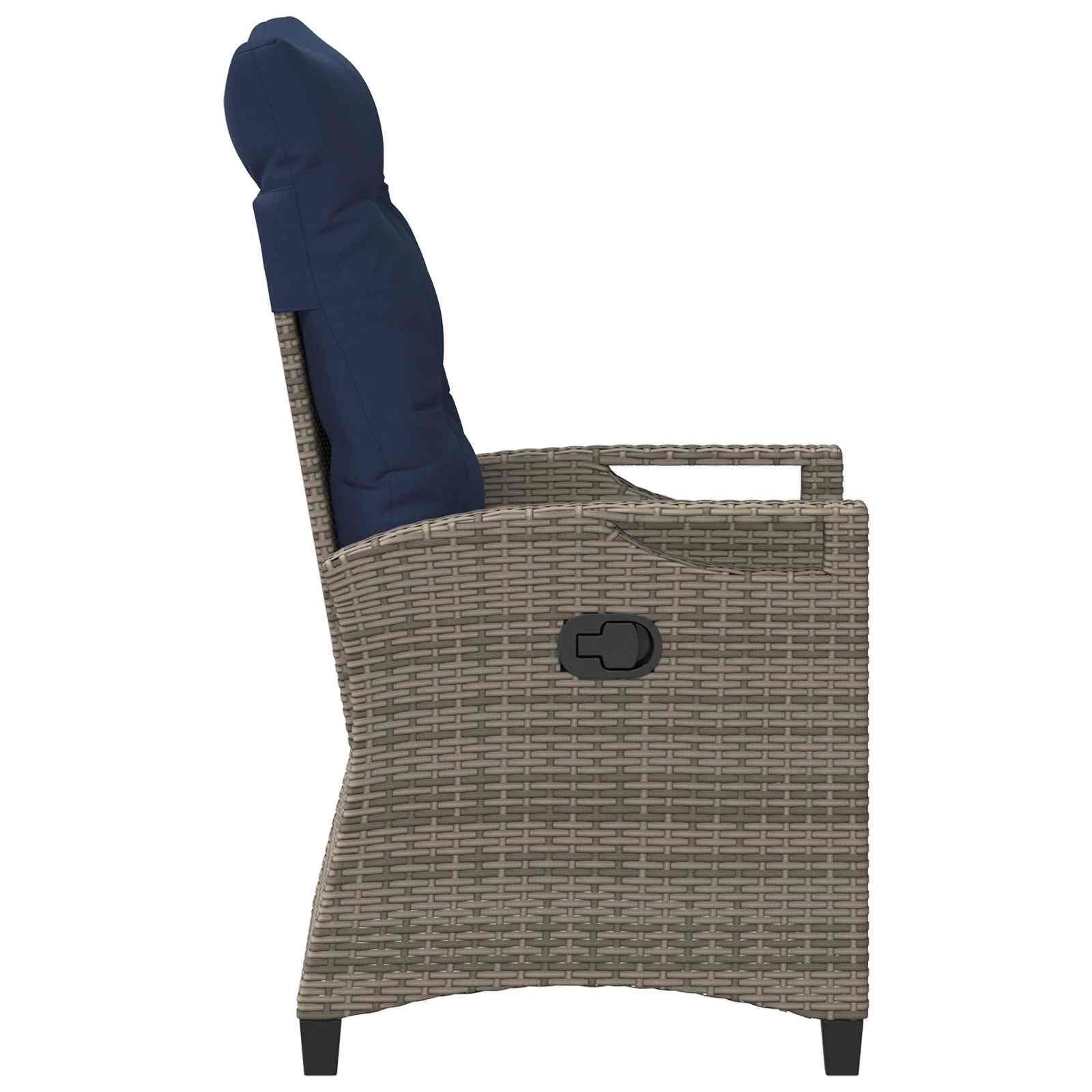 Vrtna stolica 2 pcs siva i modra 56 x 60 x 112 cm
