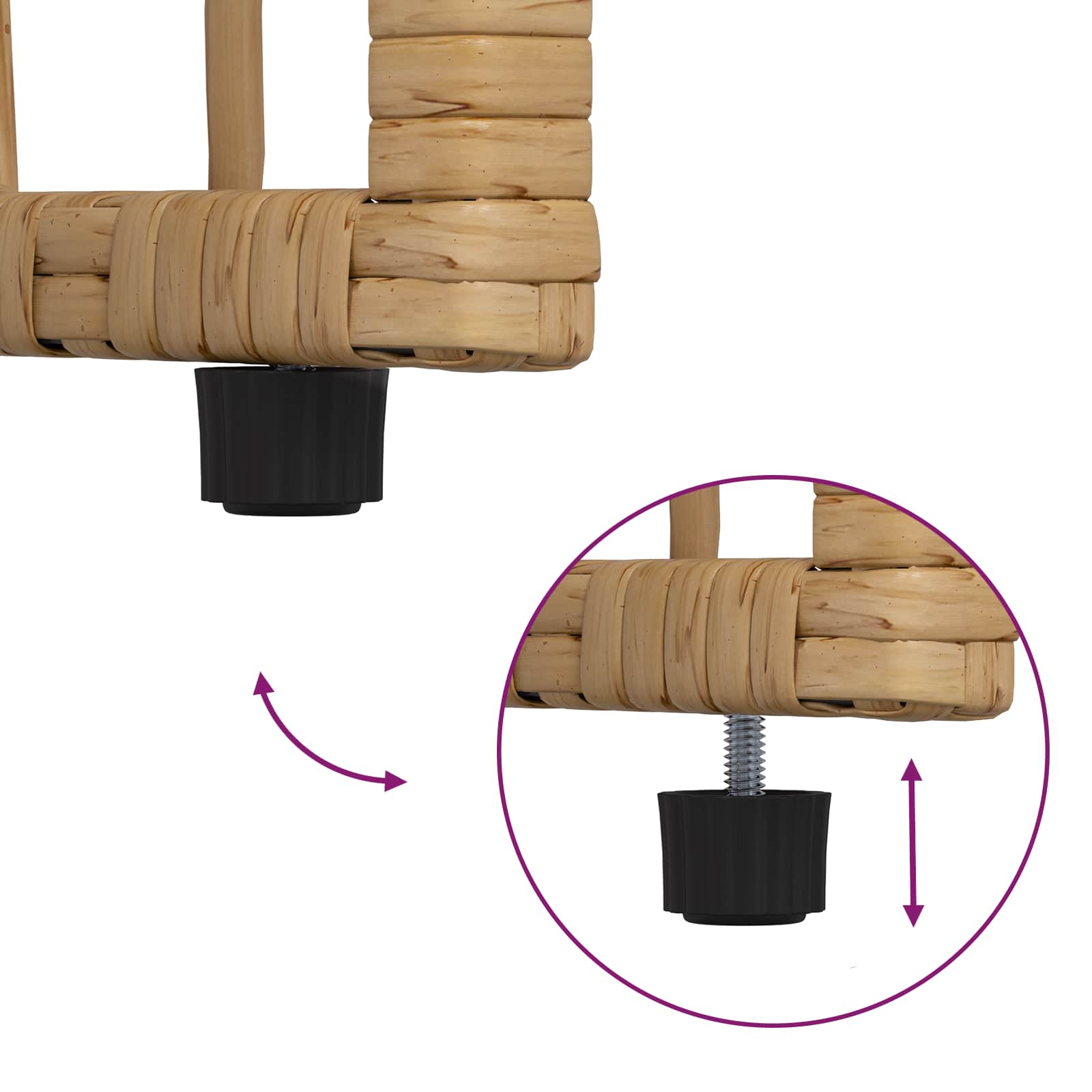 Set vanjskog namještaja 5 pcs Prirodna i krema bijela