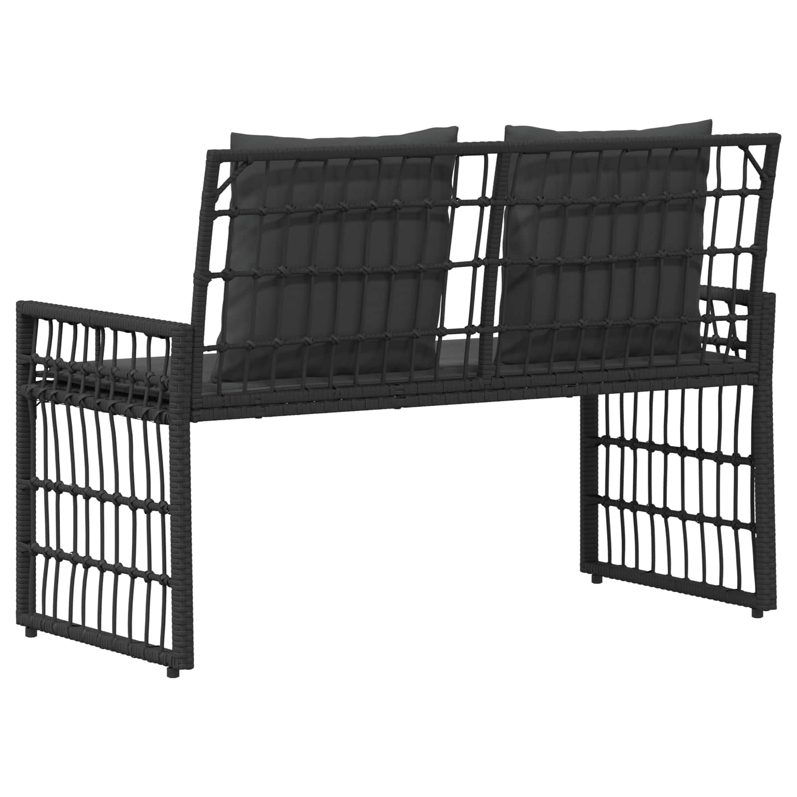 Vanjska klupa Jednobojno Crna i tamno siva 116 x 55 x 82 cm