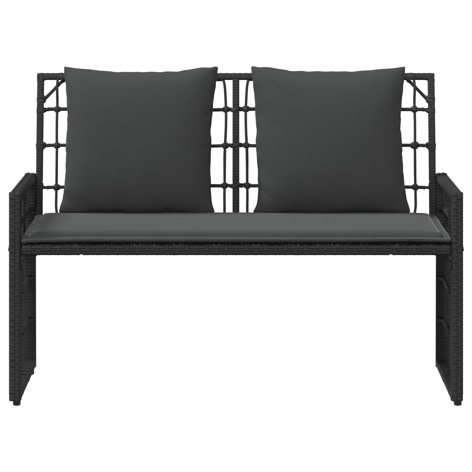 Vanjska klupa Jednobojno Crna i tamno siva 116 x 55 x 82 cm