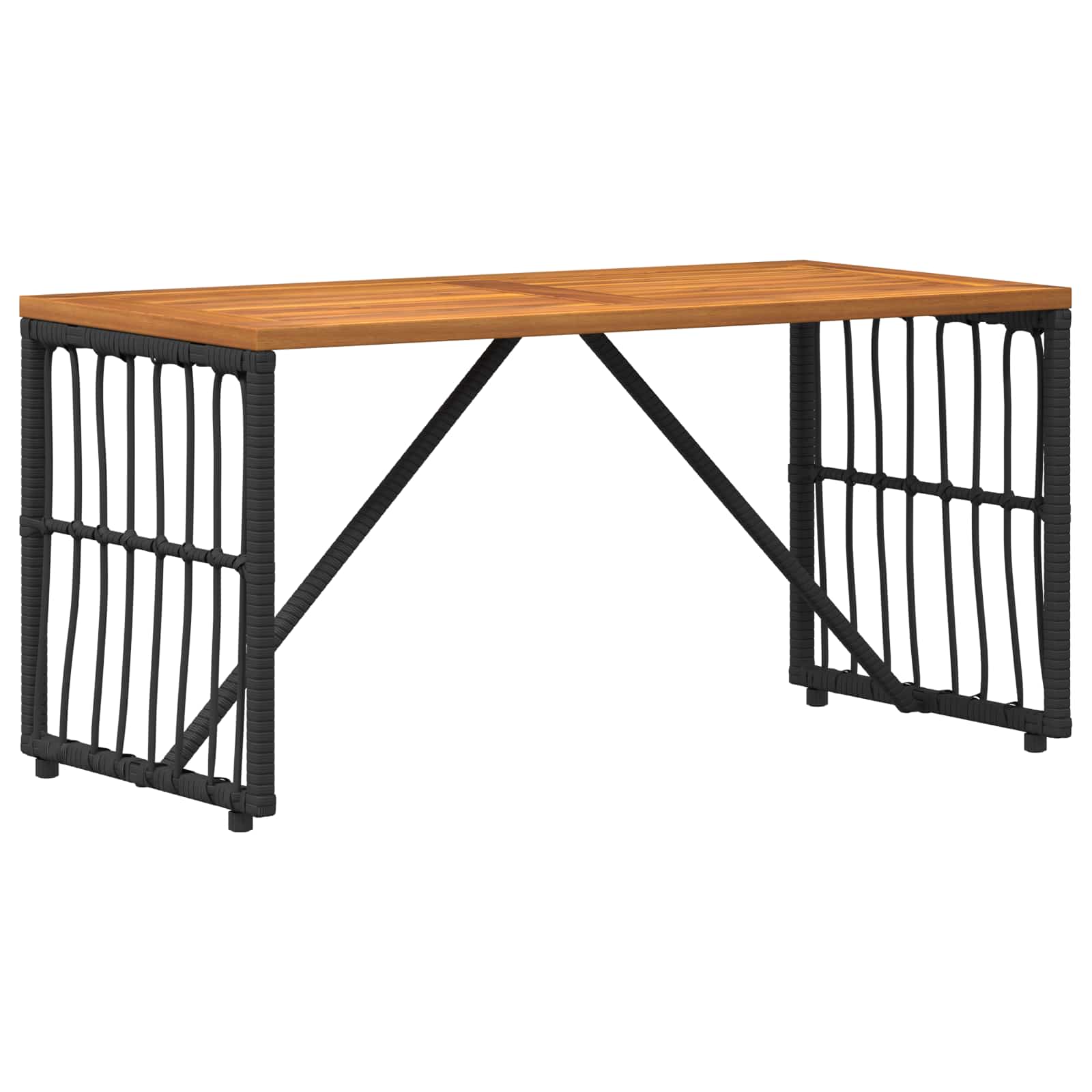 Vanjski stol Crna 80 x 40 x 40 cm Čelik i Poli Ratan