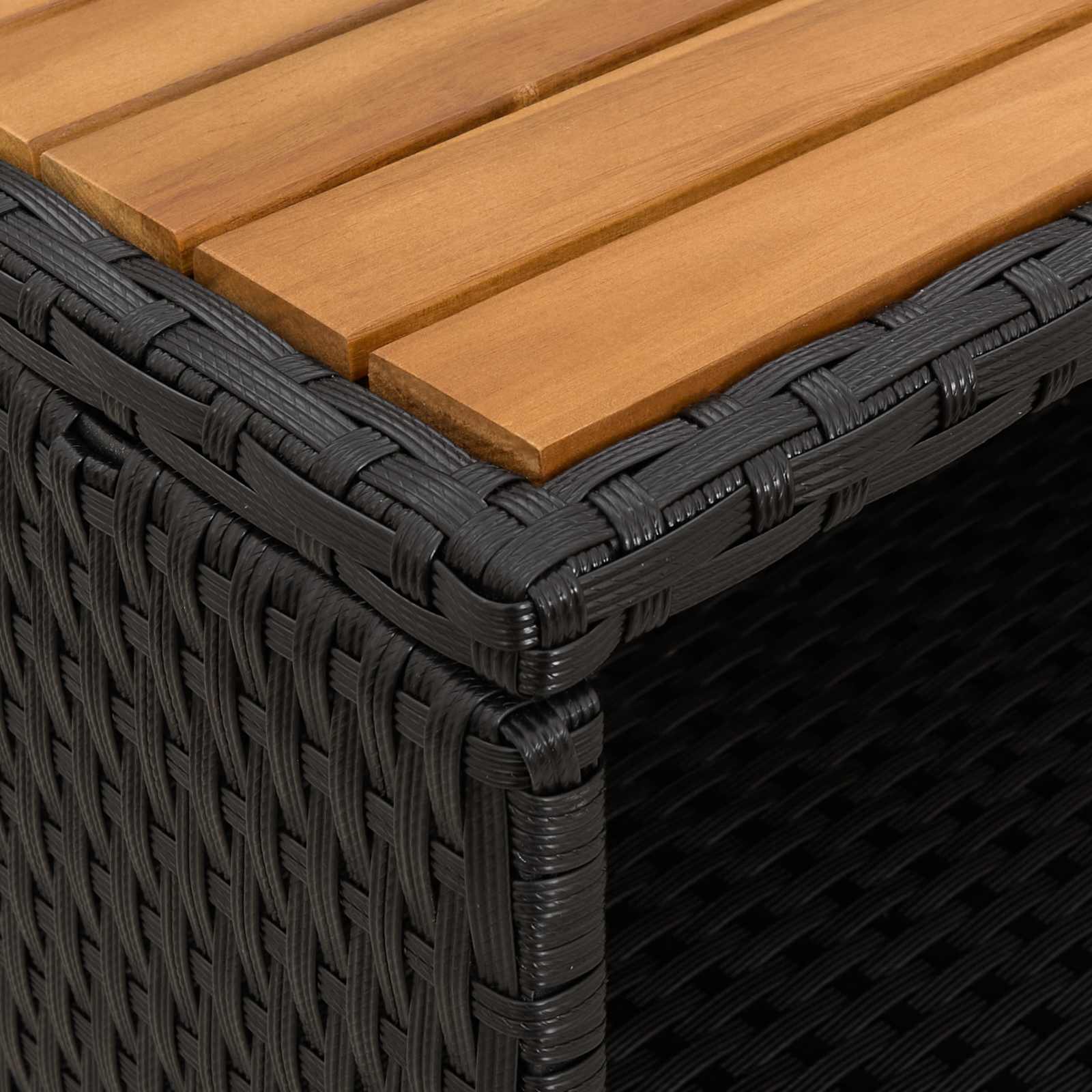 Cabinet s policom Crna 70 x 50 x 87 cm Poliester i Roly Rattan