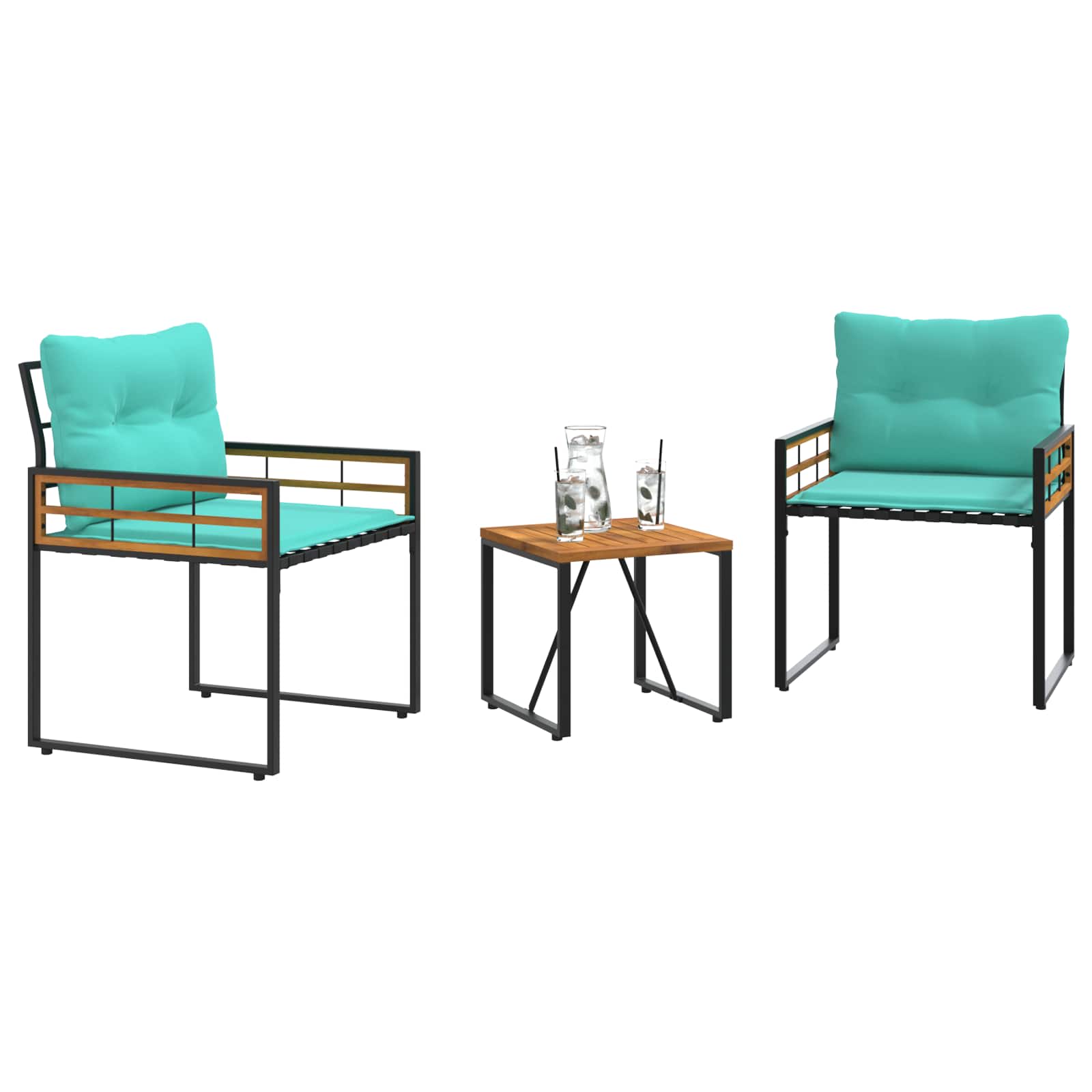 Set vanjskog namještaja s jastukom 3 pcs Tirkizna