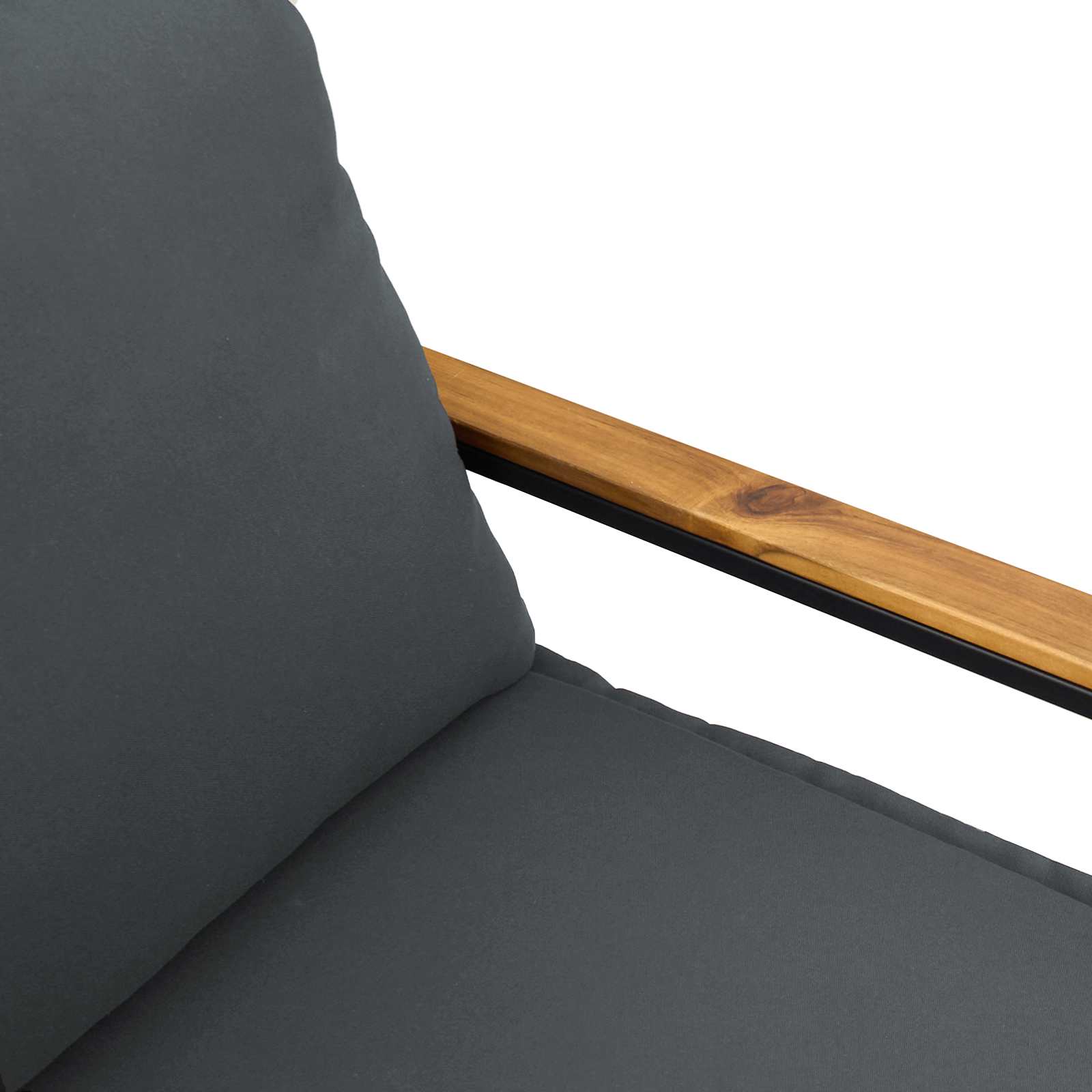 klupa s jastukom Siva i tamno siva 115 x 65 x 72 cm Ratan