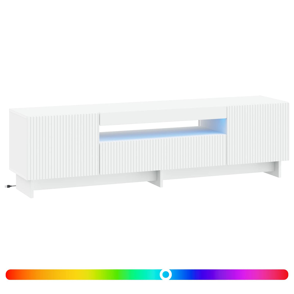 LED TV kabinet Bijela Konstruirano drvo
