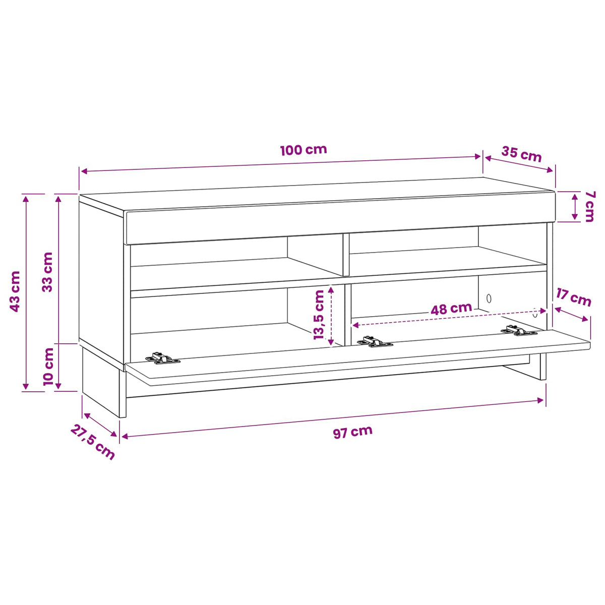 LED TV kabinet Betonska siva Konstruirano drvo