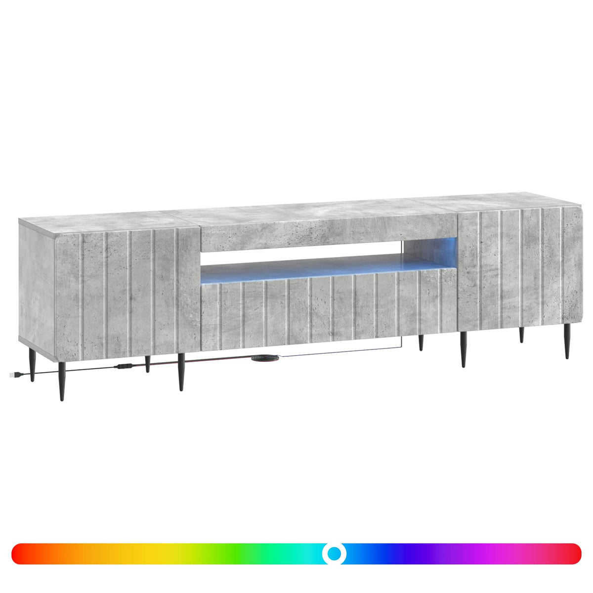 LED TV kabinet Betonska siva Konstruirano drvo