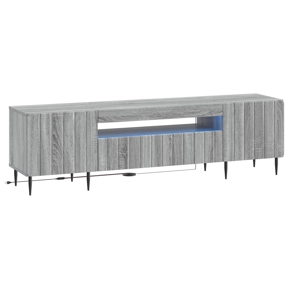 LED TV kabinet Siva Sonoma Konstruirano drvo