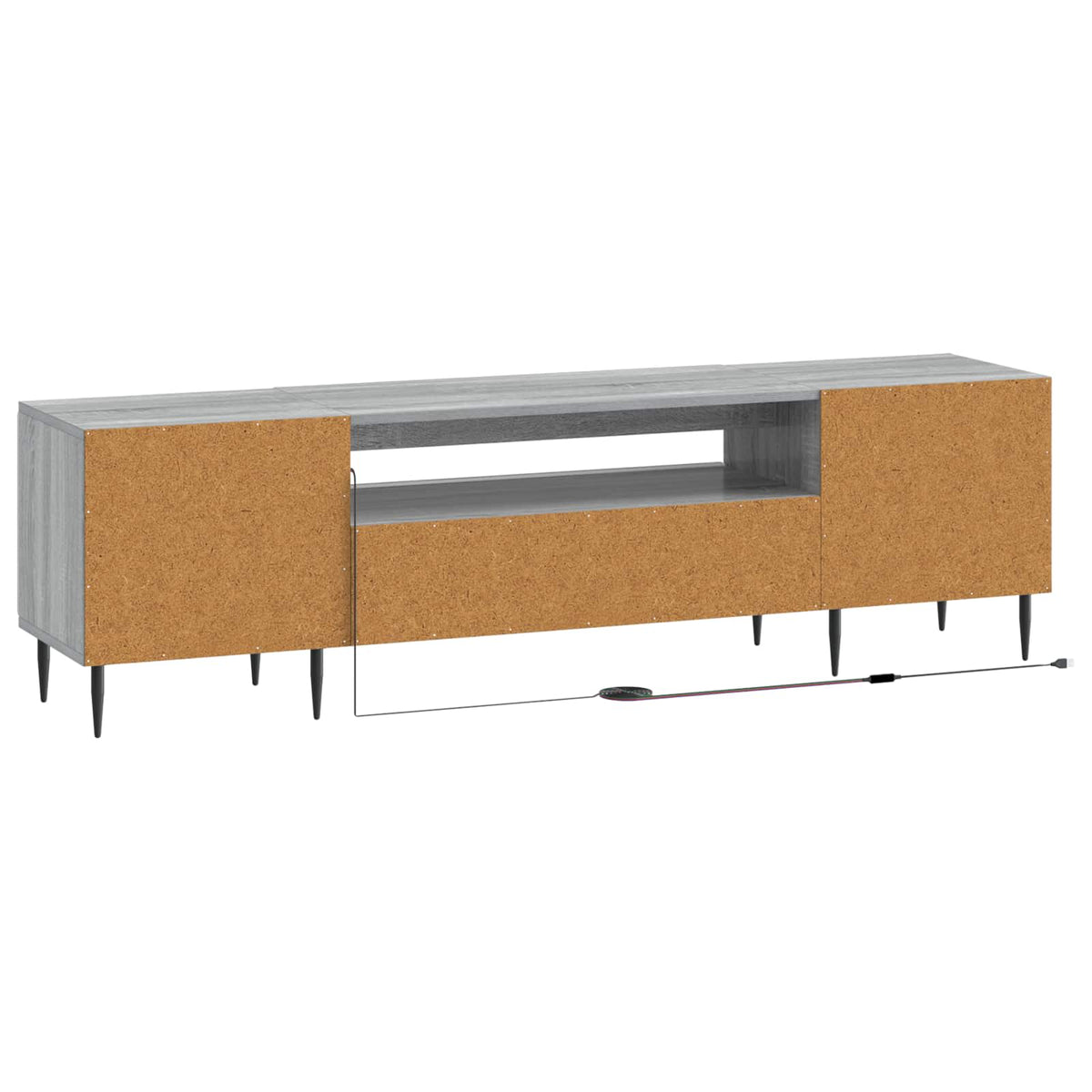 LED TV kabinet Siva Sonoma Konstruirano drvo