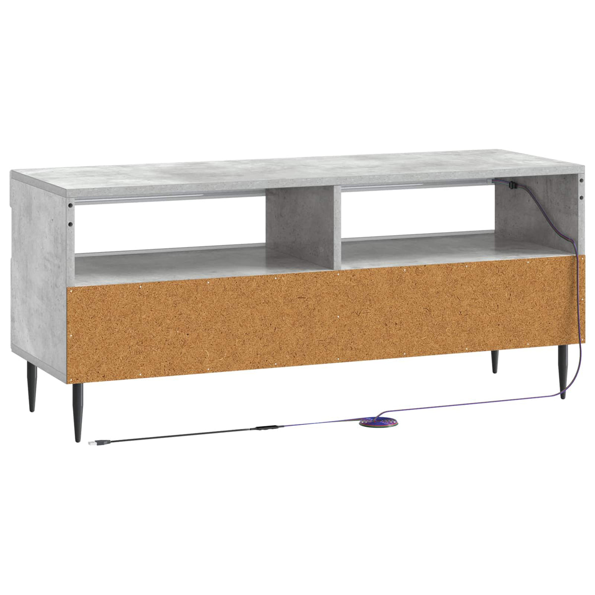 LED TV kabinet Betonska siva Konstruirano drvo