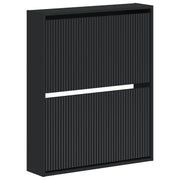 Ormar za cipele na zidu ARNHEM 71 x 17 x 86 cm Crna