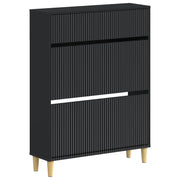 Ormar za cipele ARNHEM 78 x 24 x 103 cm Konstruirano drvo Crna
