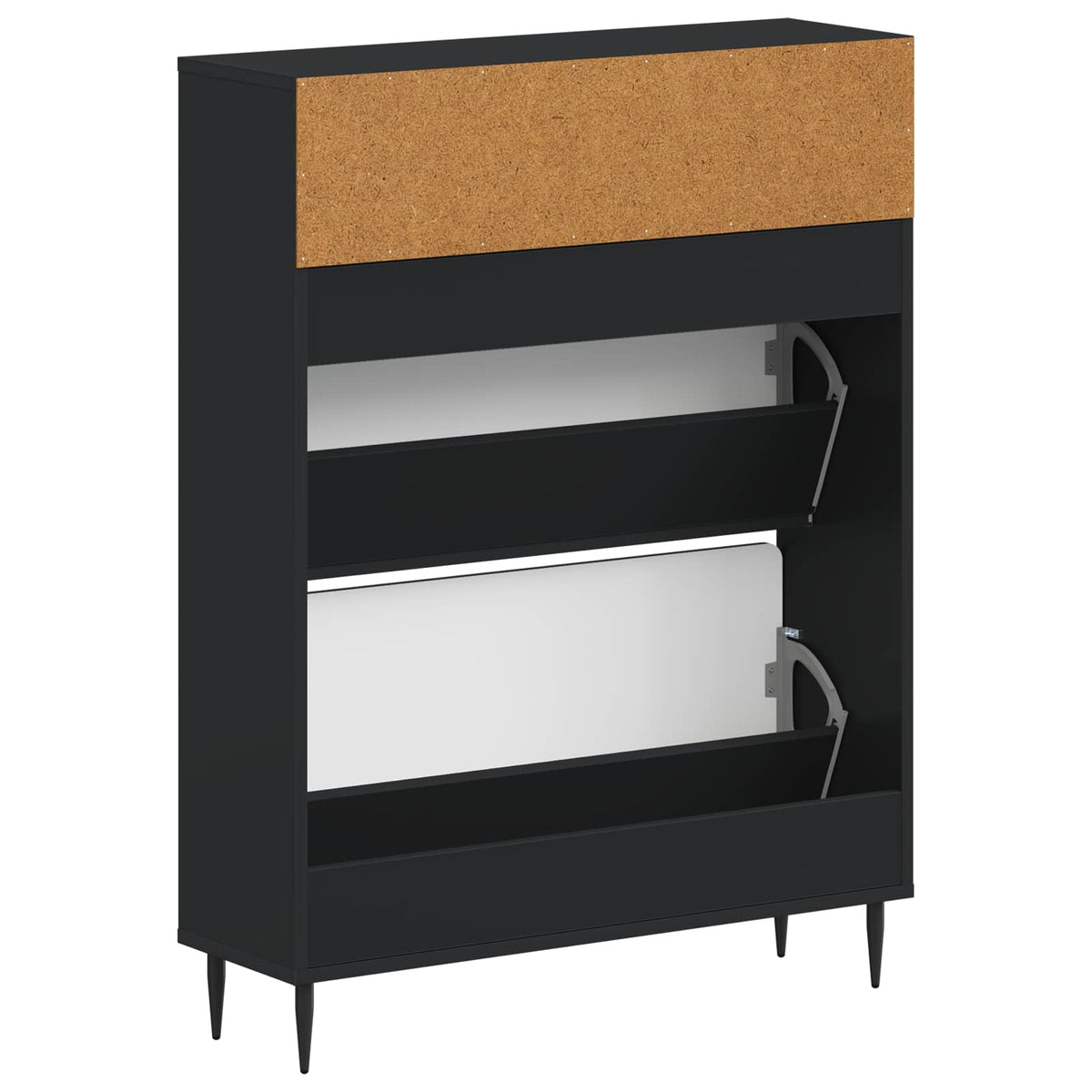 Ormar za cipele HAARLEM 78 x 24 x 103 cm Konstruirano drvo Crna