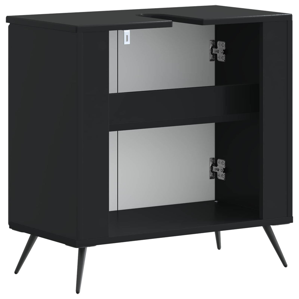 Kupaonski ormarić za sudoper BREDA Crna 59,5 x 31,5 x 59 cm