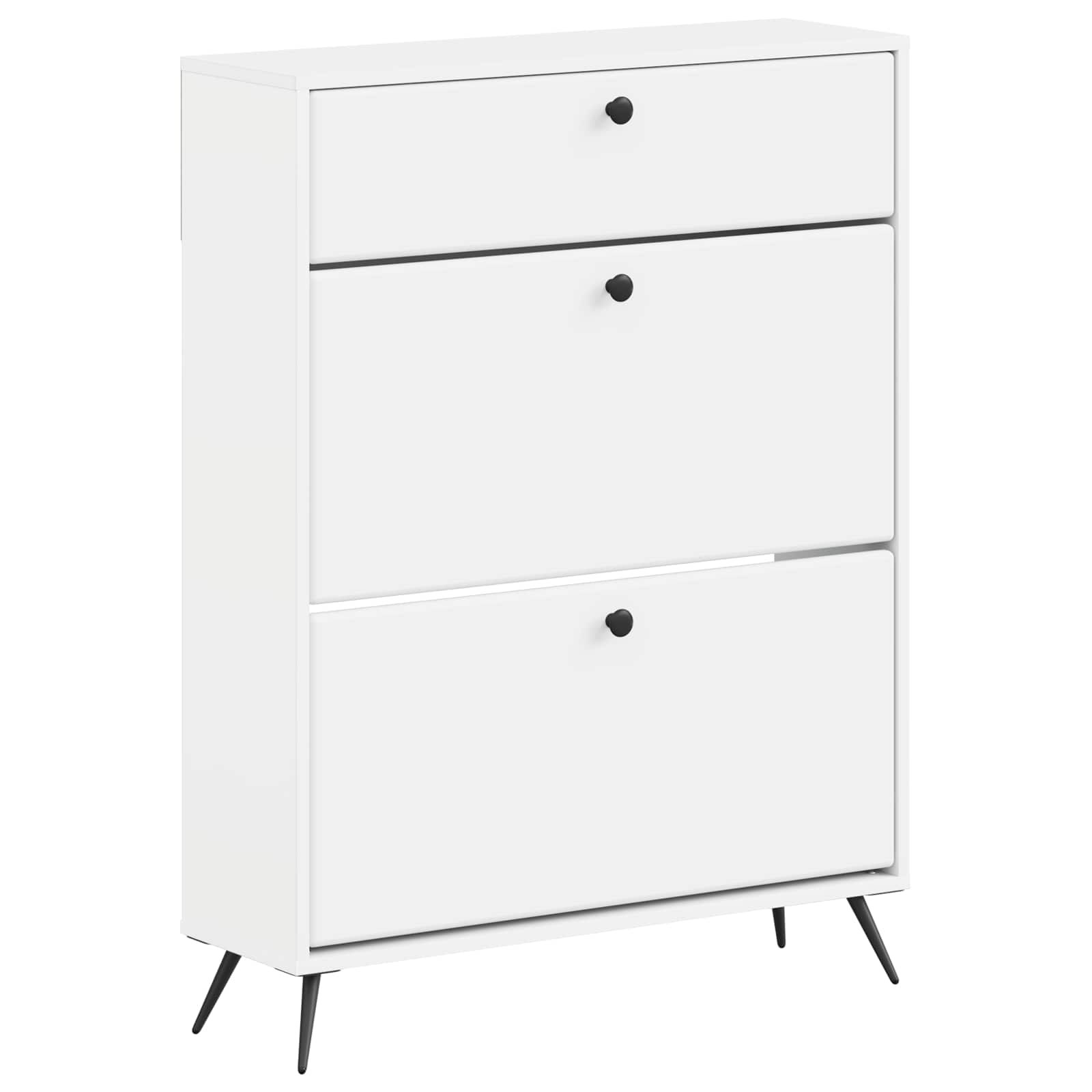 Ormar za cipele BREDA 78 x 24 x 103 cm Konstruirano drvo Bijela