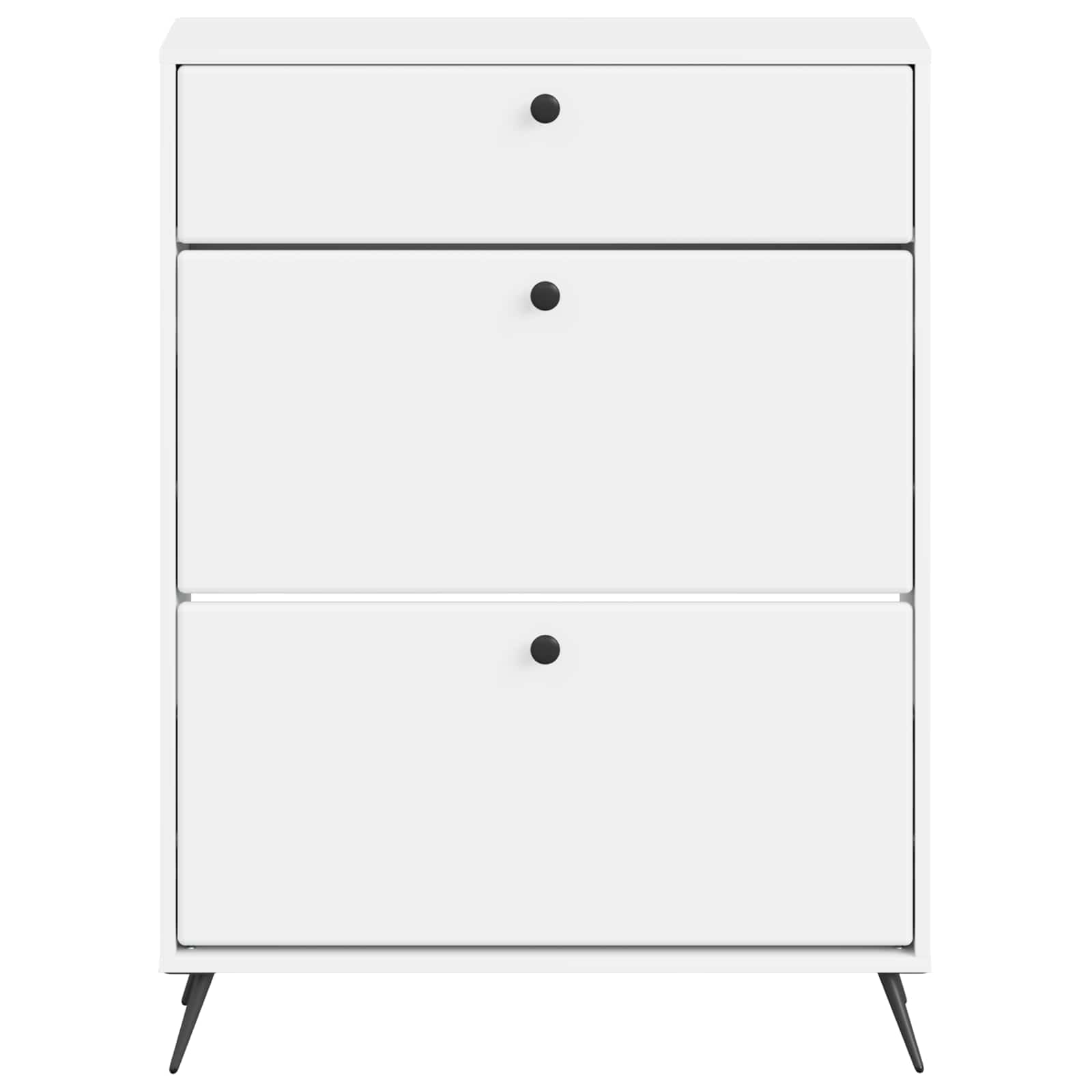 Ormar za cipele BREDA 78 x 24 x 103 cm Konstruirano drvo Bijela