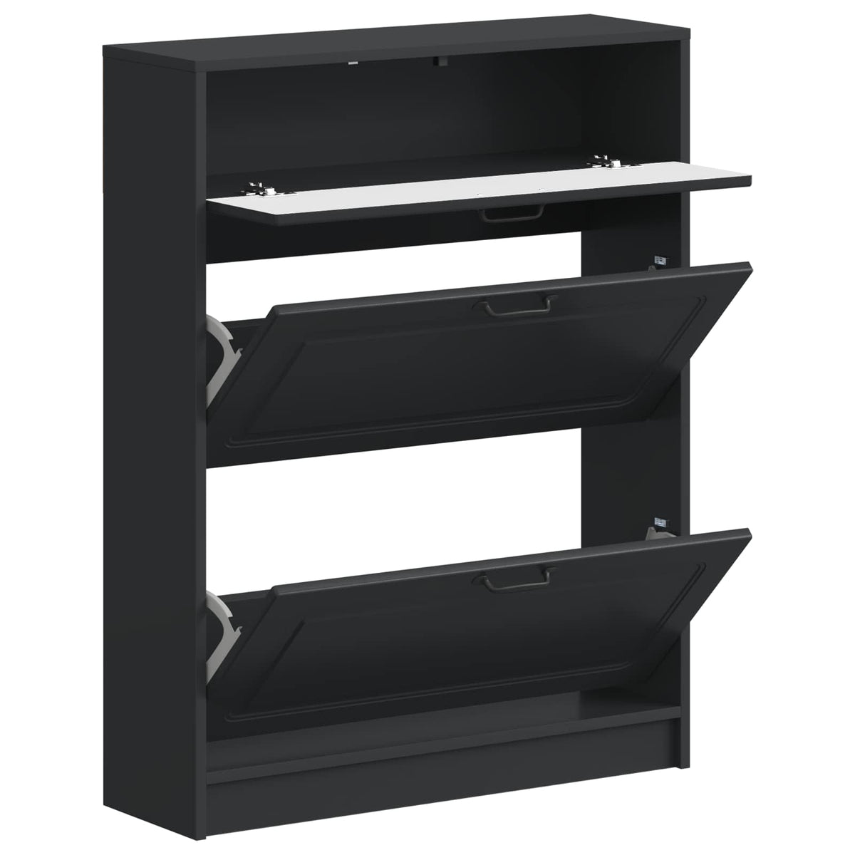 Ormar za cipele UTRECHT 78 x 24 x 100 cm Konstruirano drvo Crna