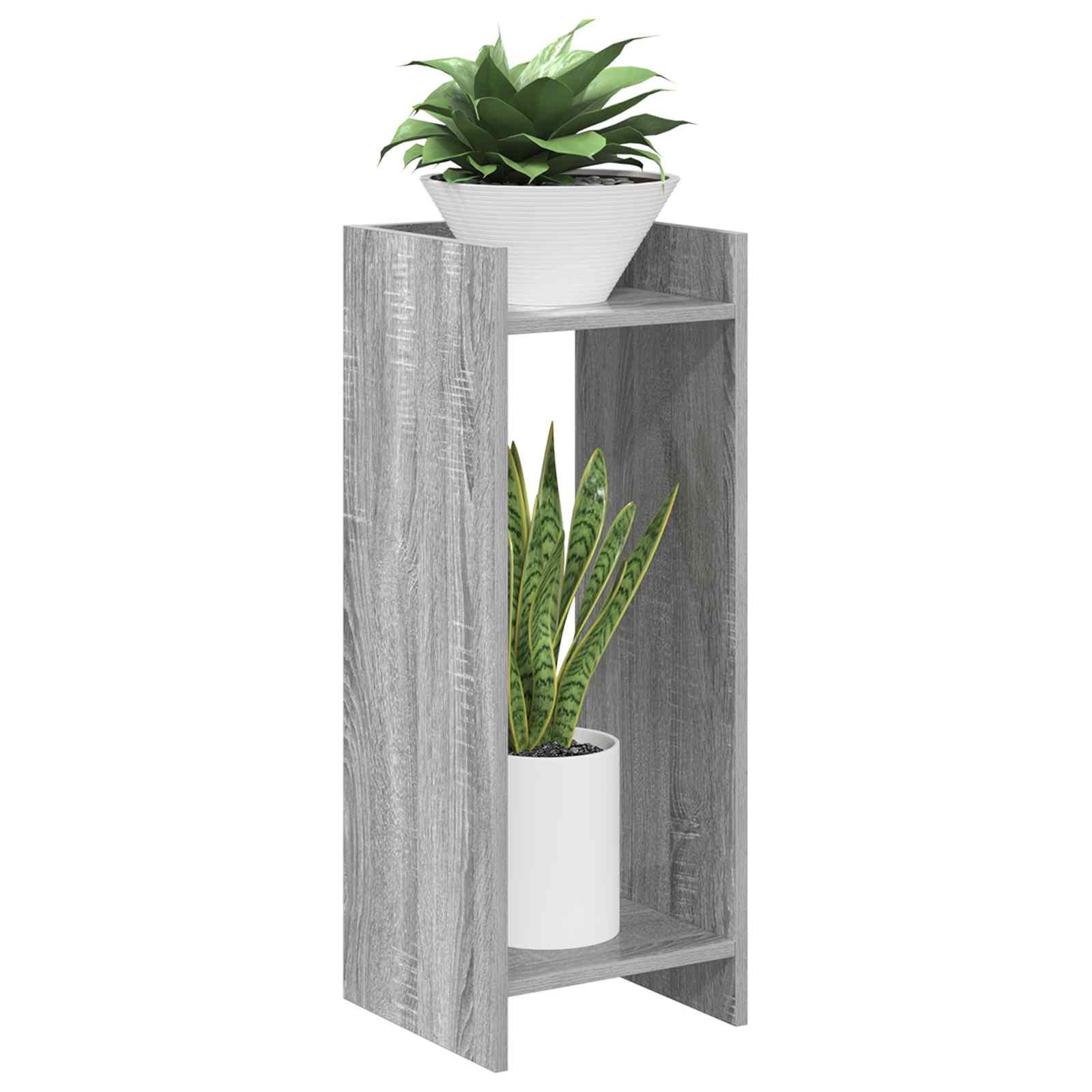 Stalak za biljke s policom Sivi Sonoma 30 x 30 x 80 cm