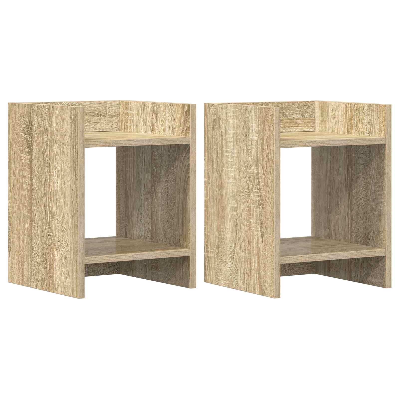 Stalak za biljke s policom 2 pcs Sonoma hrast 30 x 30 x 40 cm