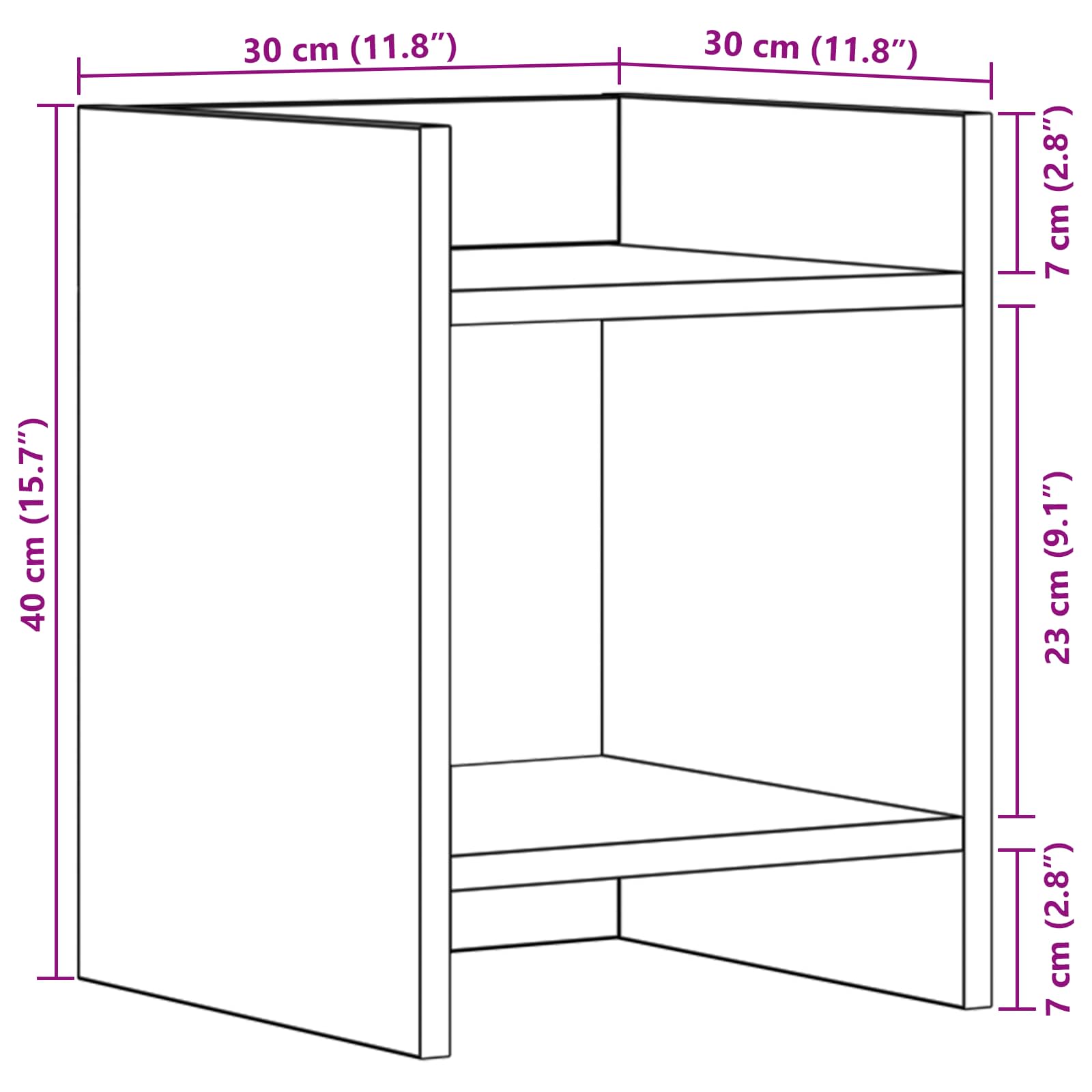 Stalak za biljke s policom 2 pcs Sonoma hrast 30 x 30 x 40 cm