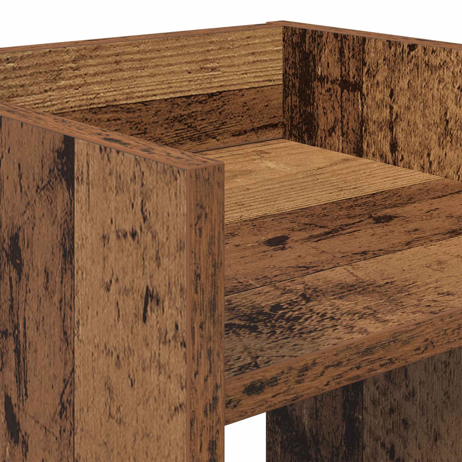 Stalak za biljke s policom 2 pcs Staro drvo 30 x 30 x 40 cm