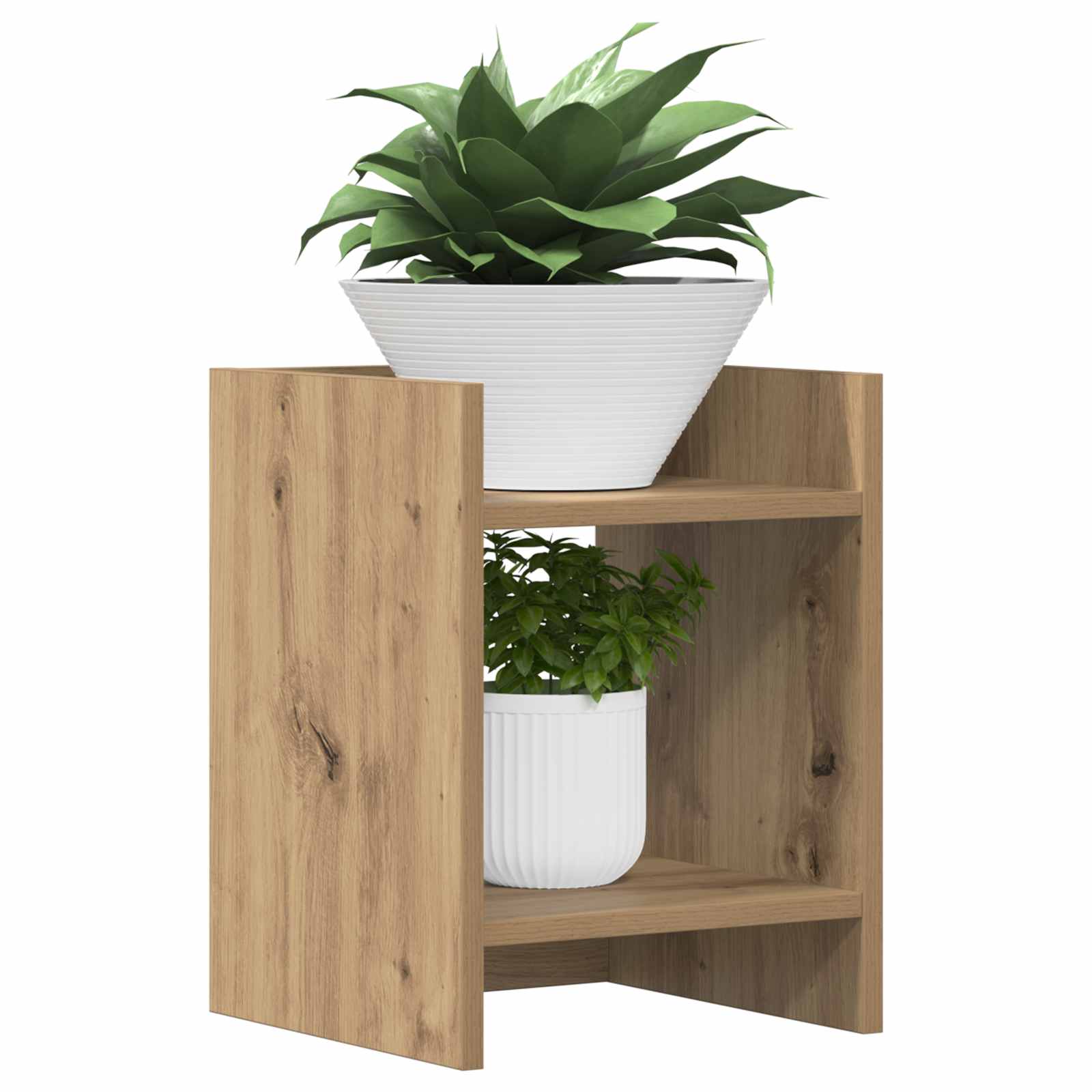 Stalak za biljke s policom 2 pcs Zanatski Hrast 30 x 30 x 40 cm